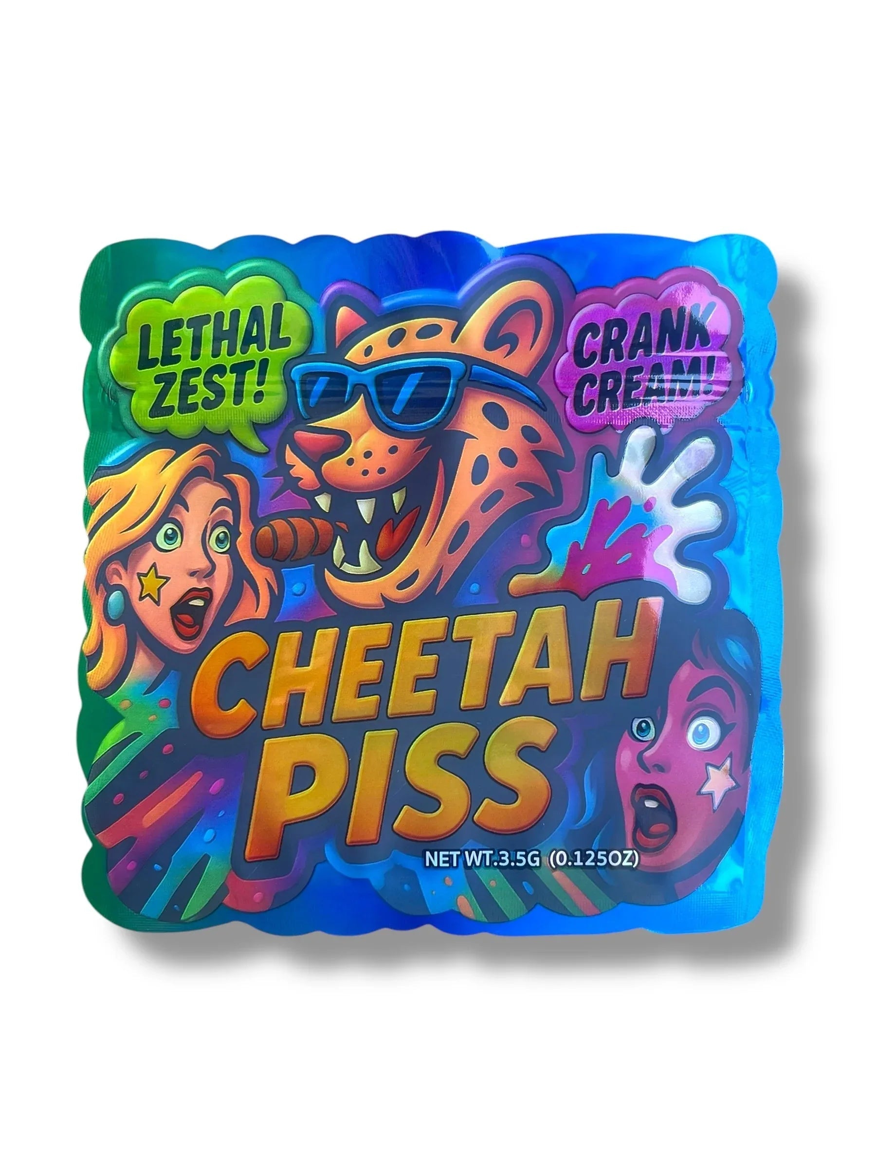 Cheetah Piss Mylar Bag 3.5g shape bag - Black Unicorn Hub