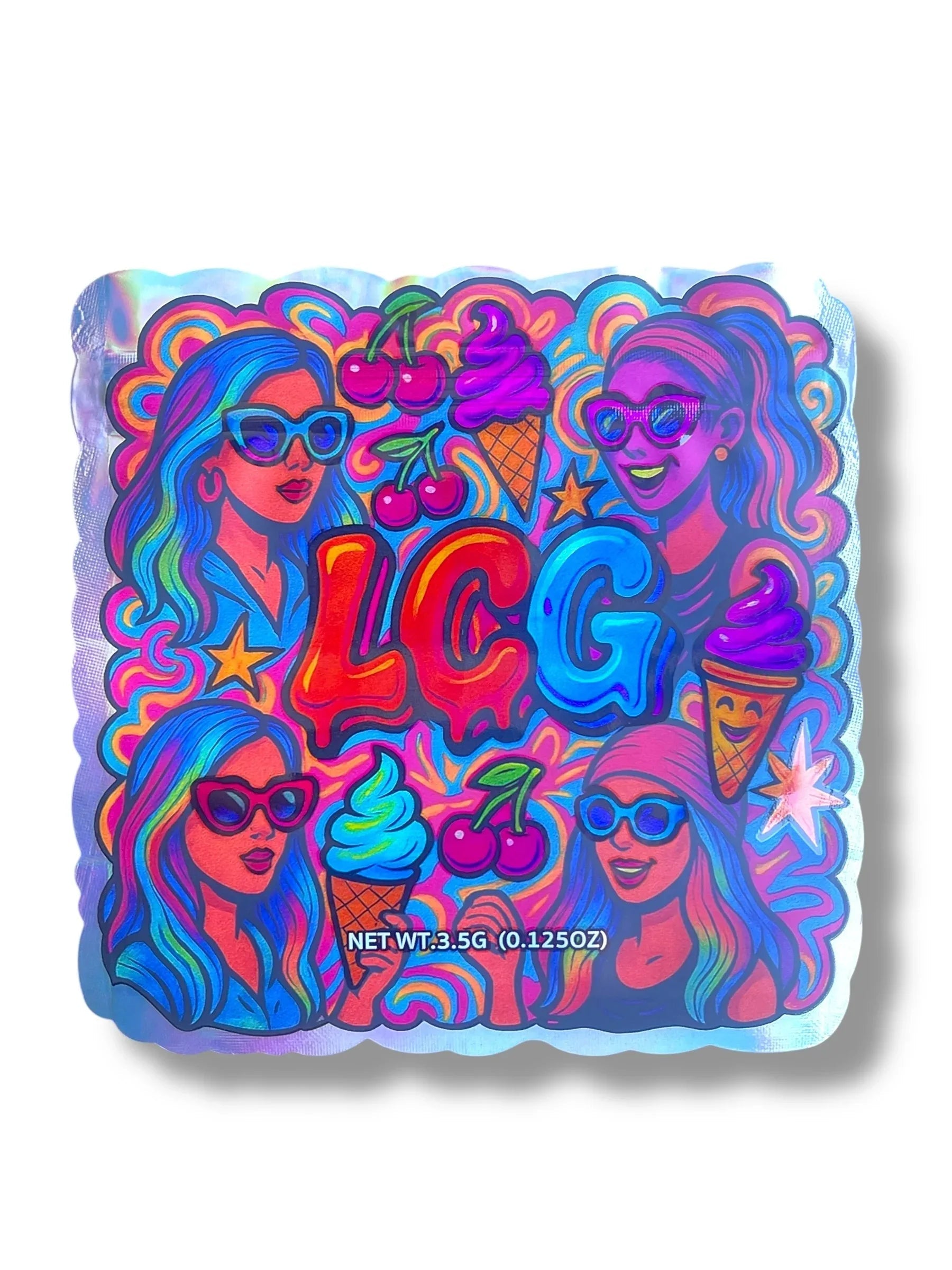 LCG Lemon Cherry Gelato Mylar Bag 3.5g shape bag - Black Unicorn Hub