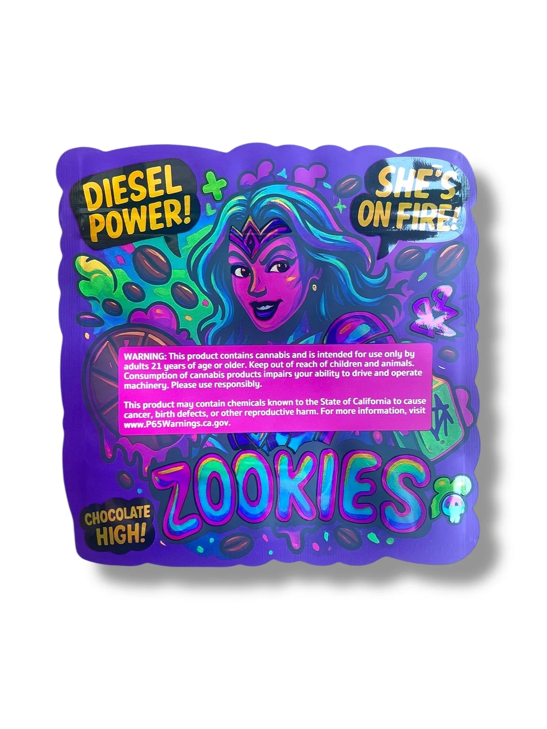 Zookies Mylar Bag 3.5g shape bag - Black Unicorn Hub