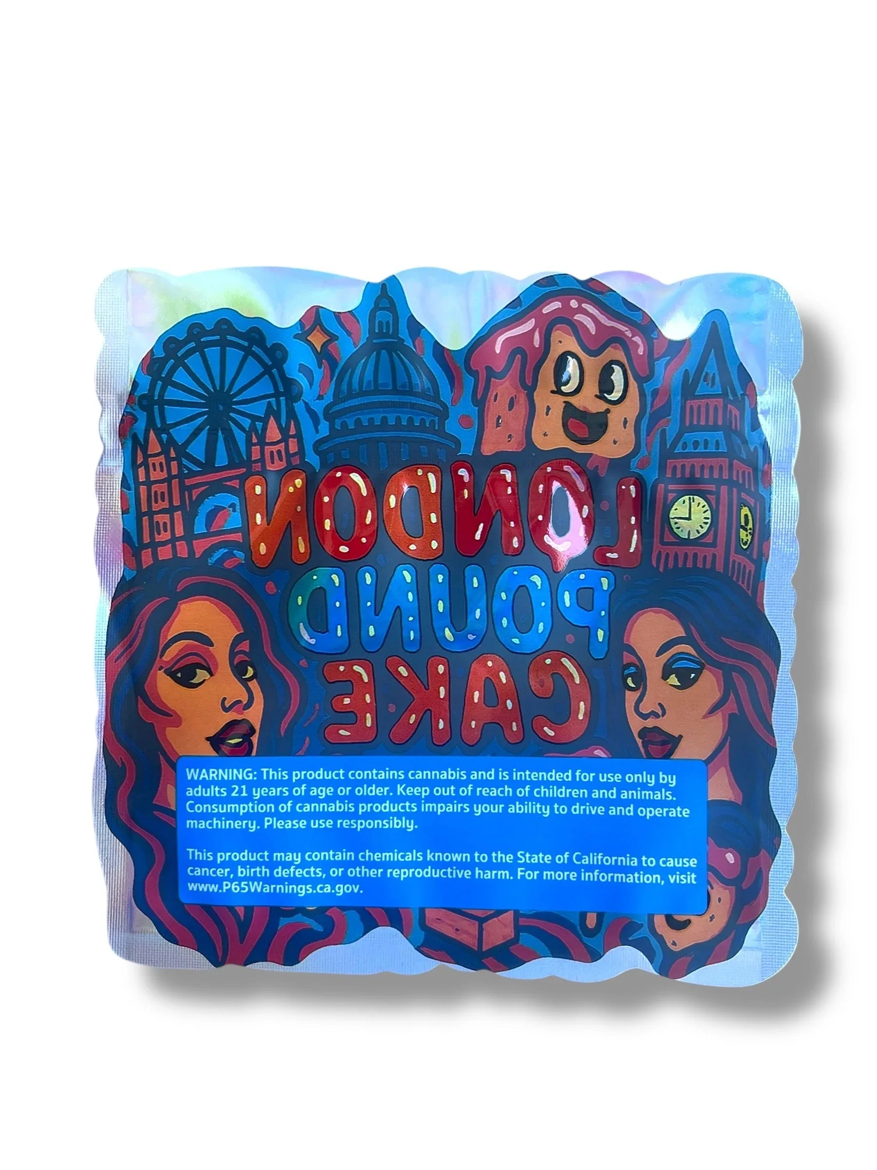 London Pound Cake Mylar Bag 3.5g shape bag - Black Unicorn Hub