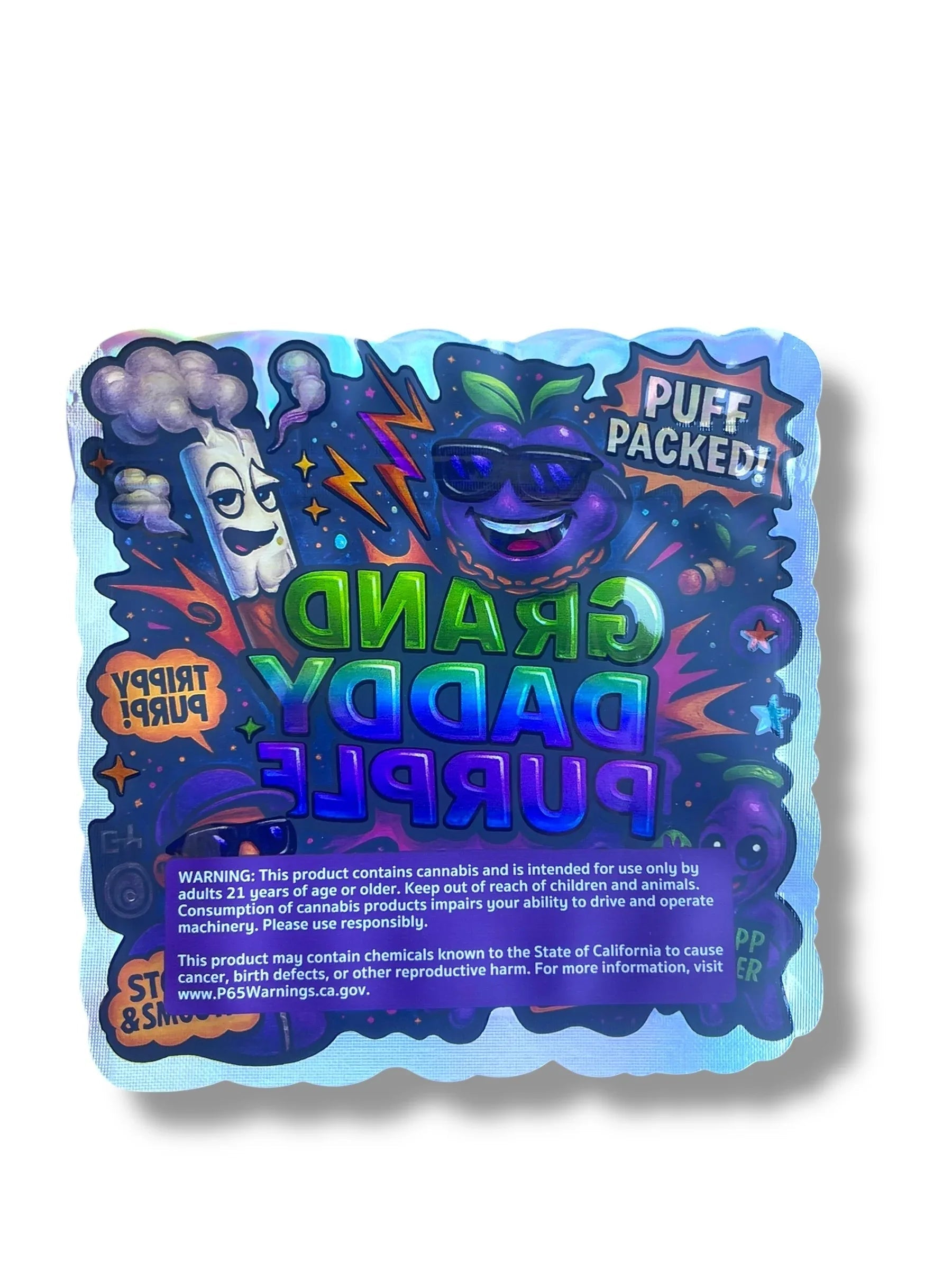 Grand Daddy Purple Mylar Bag 3.5g shape bag - Black Unicorn Hub