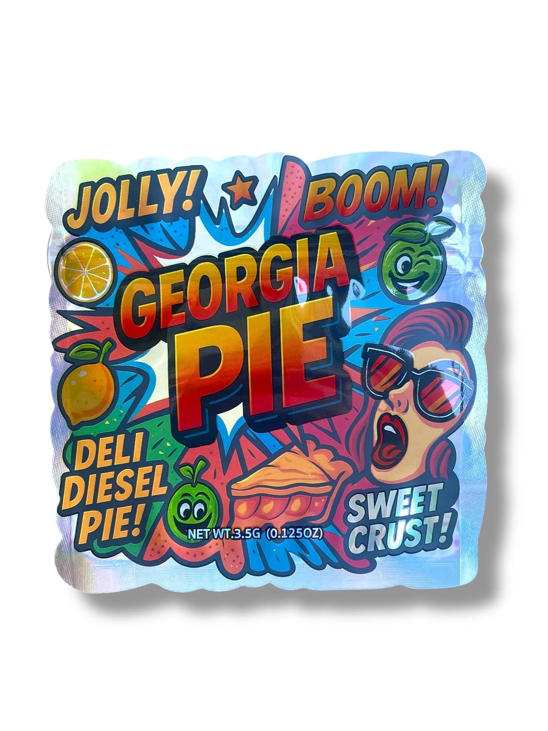 Georgia Pie Mylar Bag 3.5g shape bag - Black Unicorn Hub