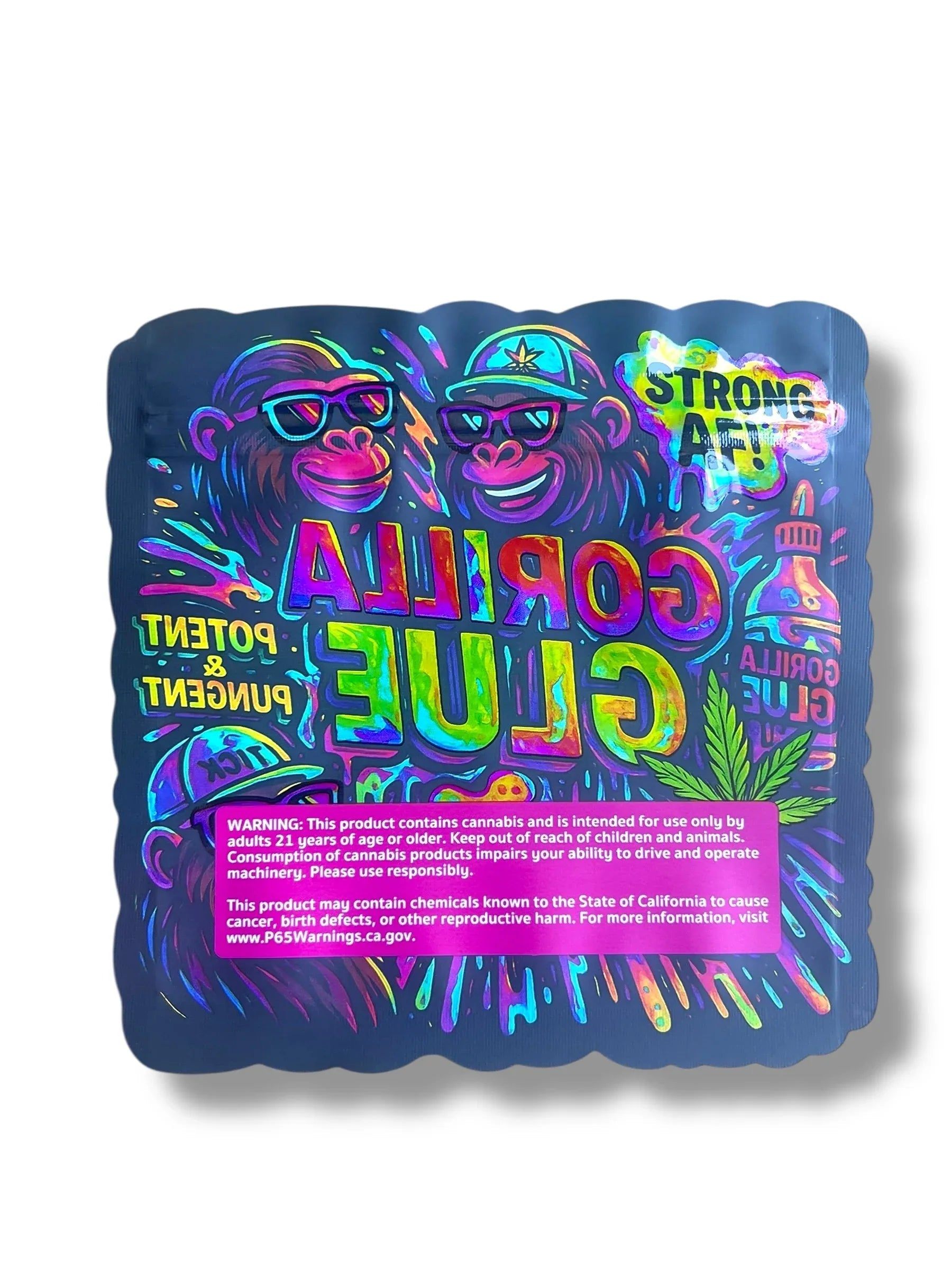 Gorilla Glue Mylar Bag 3.5g - shape bags - Black Unicorn Hub