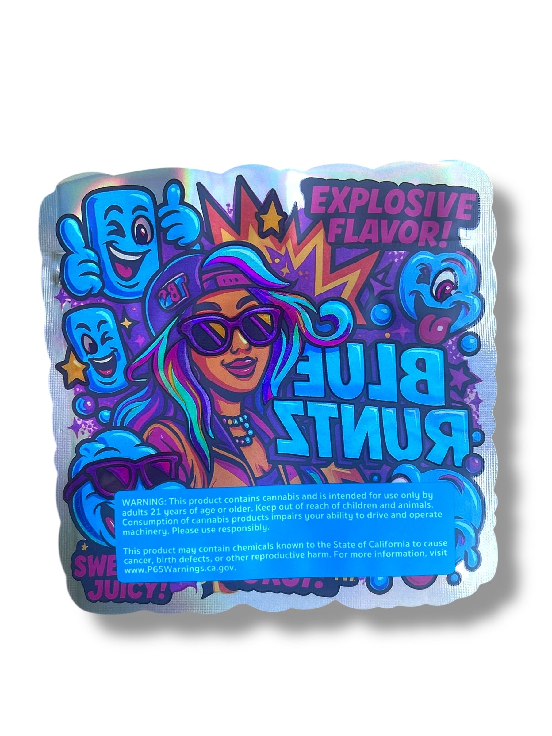 Blue Mylar Bag 3.5g - shape bags