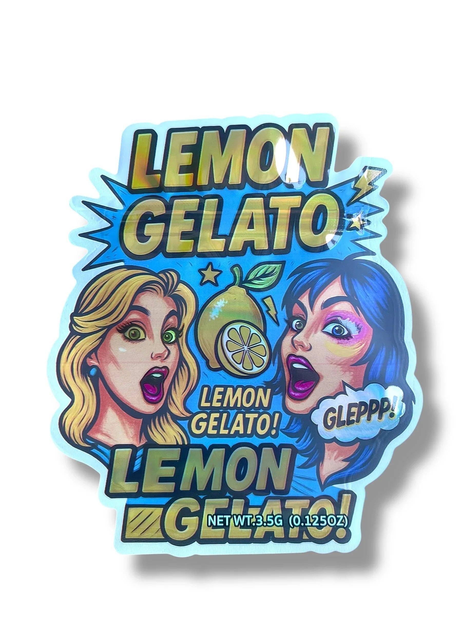 Lemon Gelato Mylar Bag 3.5g shape bags - Black Unicorn Hub