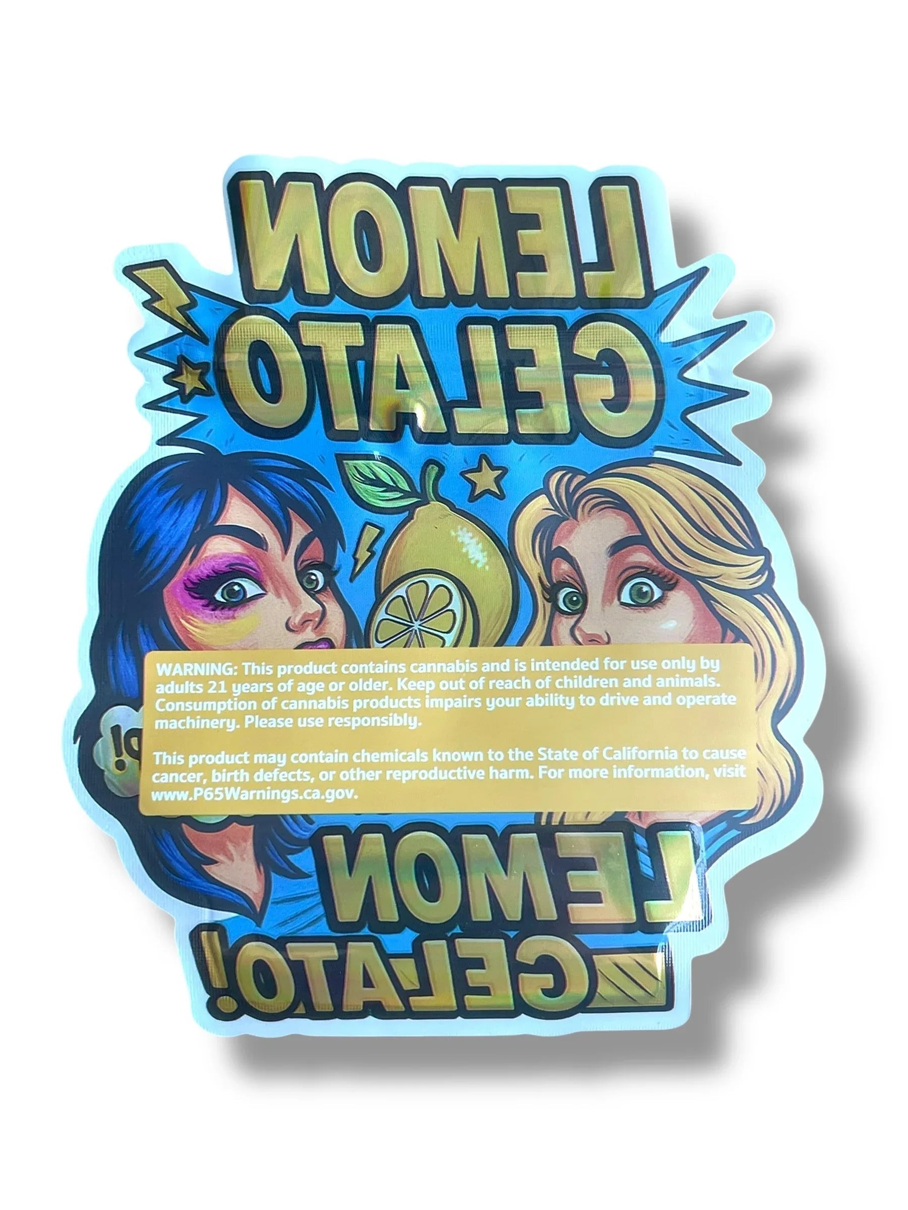 Lemon Gelato Mylar Bag 3.5g shape bags - Black Unicorn Hub