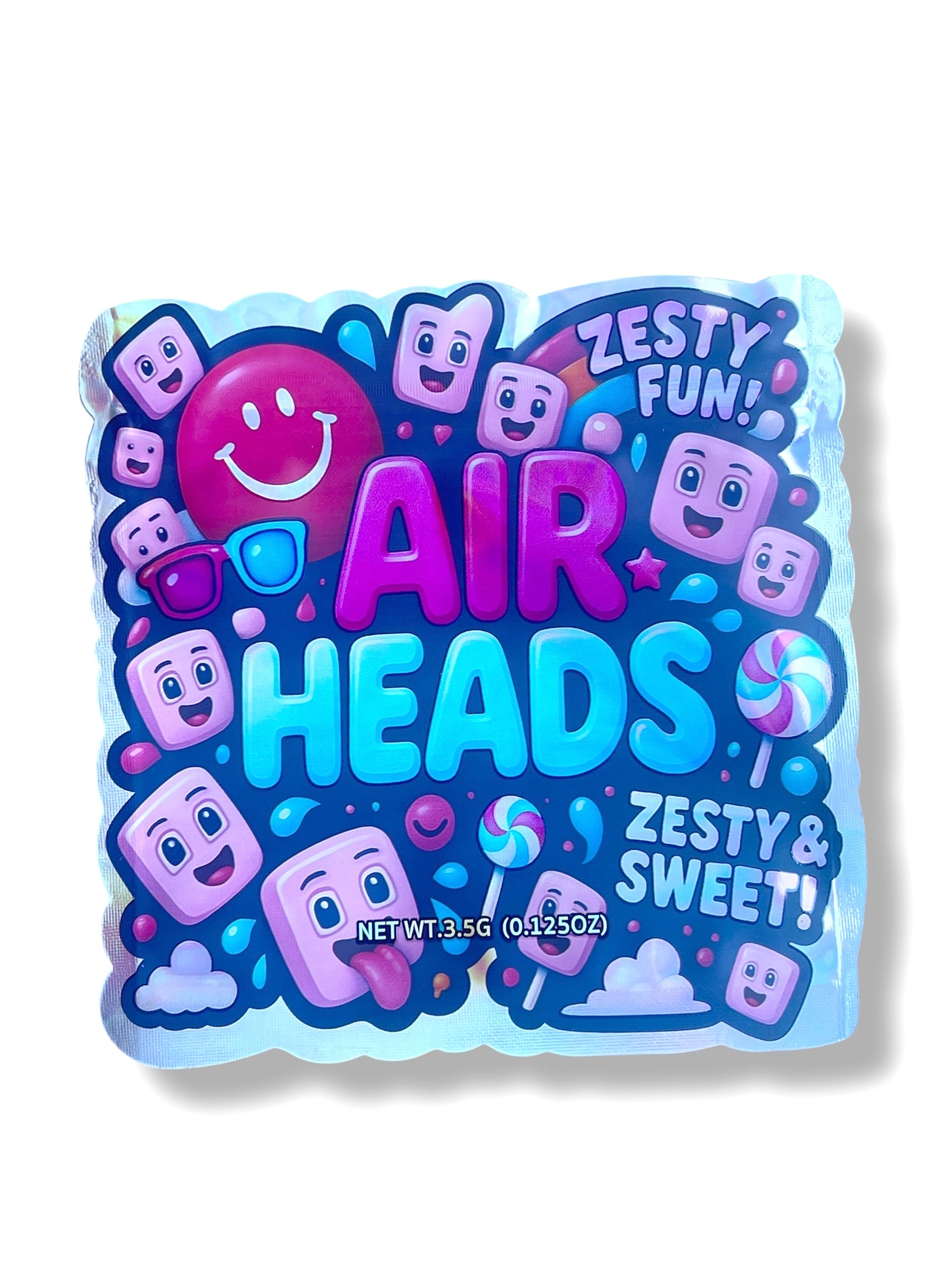 Air Heads Mylar Bag 3.5g shape bags