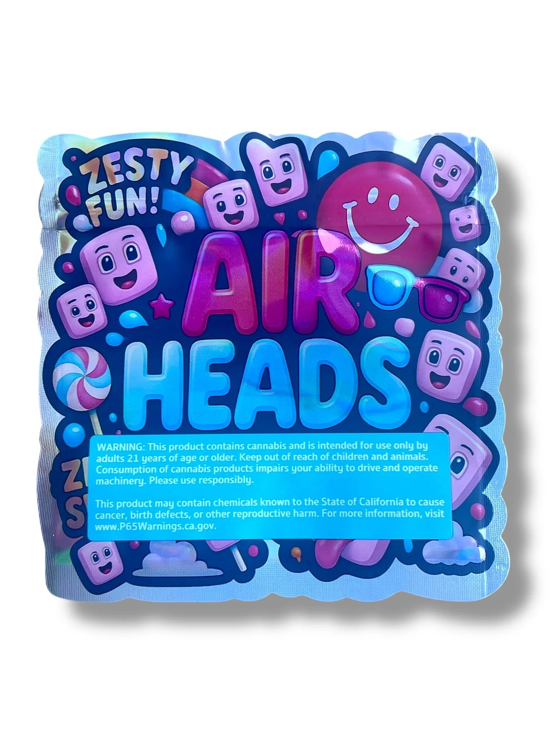 Air Heads Mylar Bag 3.5g shape bags - Black Unicorn Hub