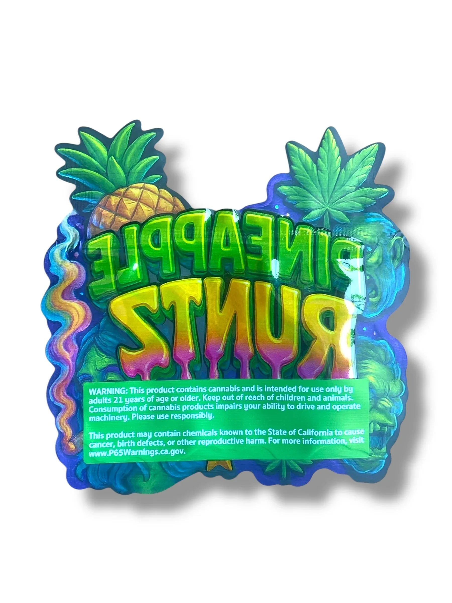 Pineapple Mylar Bag 3.5g shape bags - Black Unicorn Hub