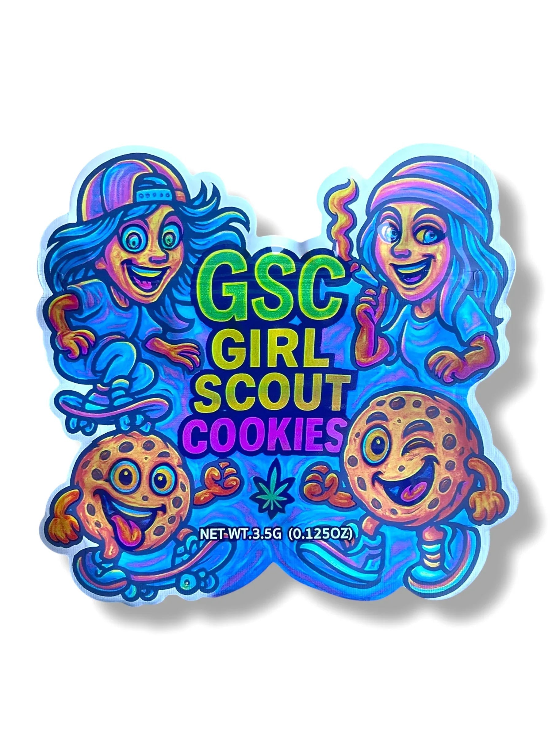 GSC Girl Scout Cookies Mylar Bag 3.5g shape bags - Black Unicorn Hub