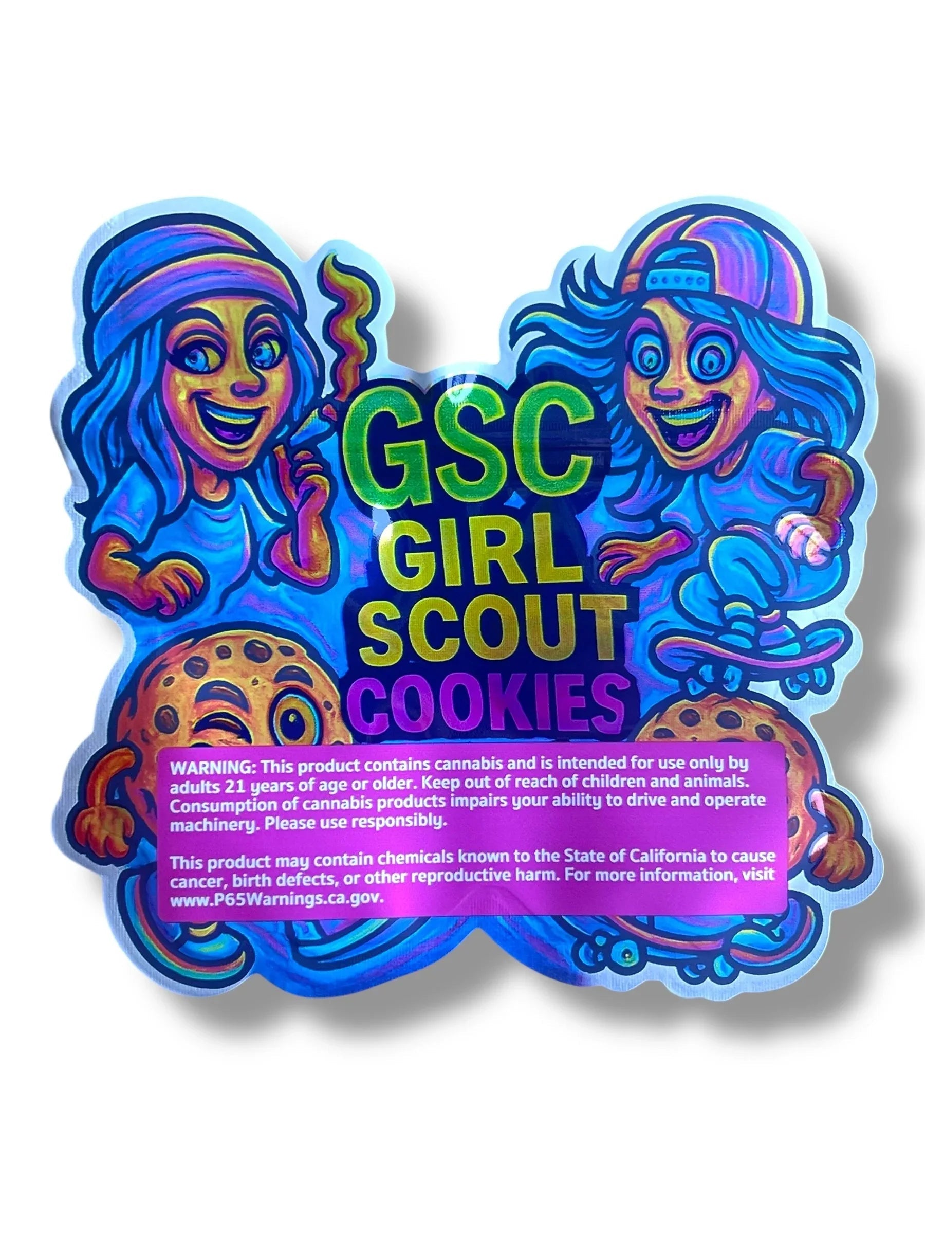 GSC Girl Scout Cookies Mylar Bag 3.5g shape bags - Black Unicorn Hub