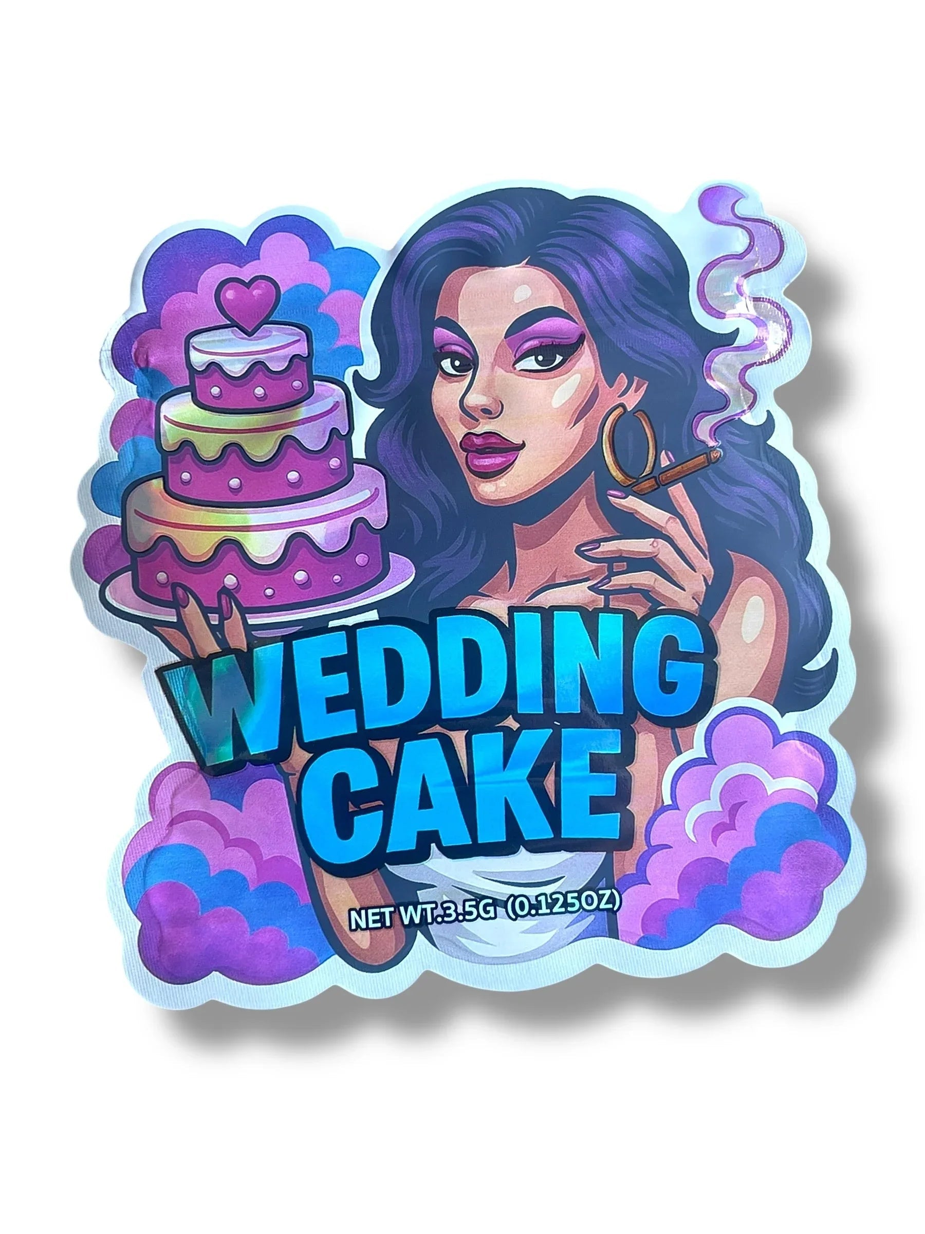 Wedding Cake Mylar Bag 3.5g shape bags - Black Unicorn Hub