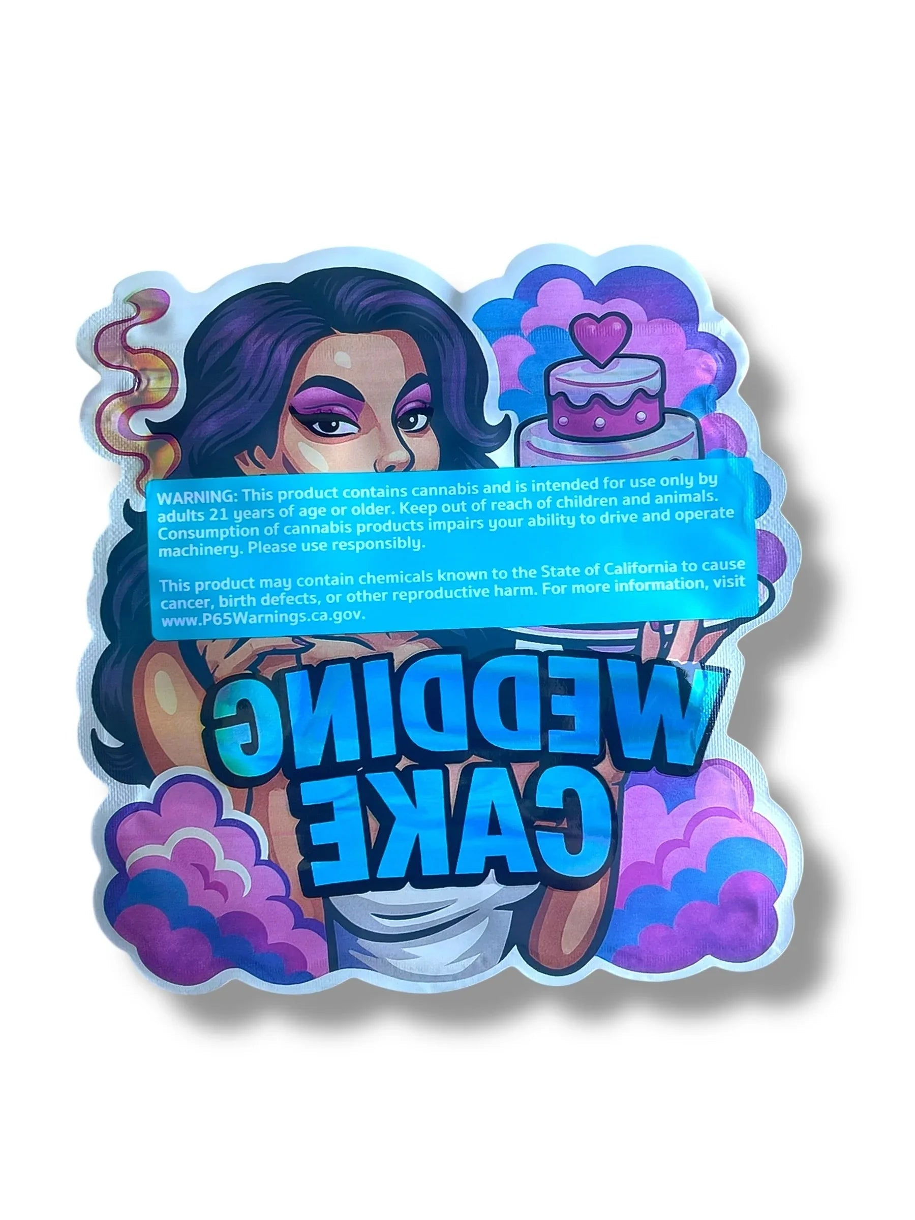 Wedding Cake Mylar Bag 3.5g shape bags - Black Unicorn Hub