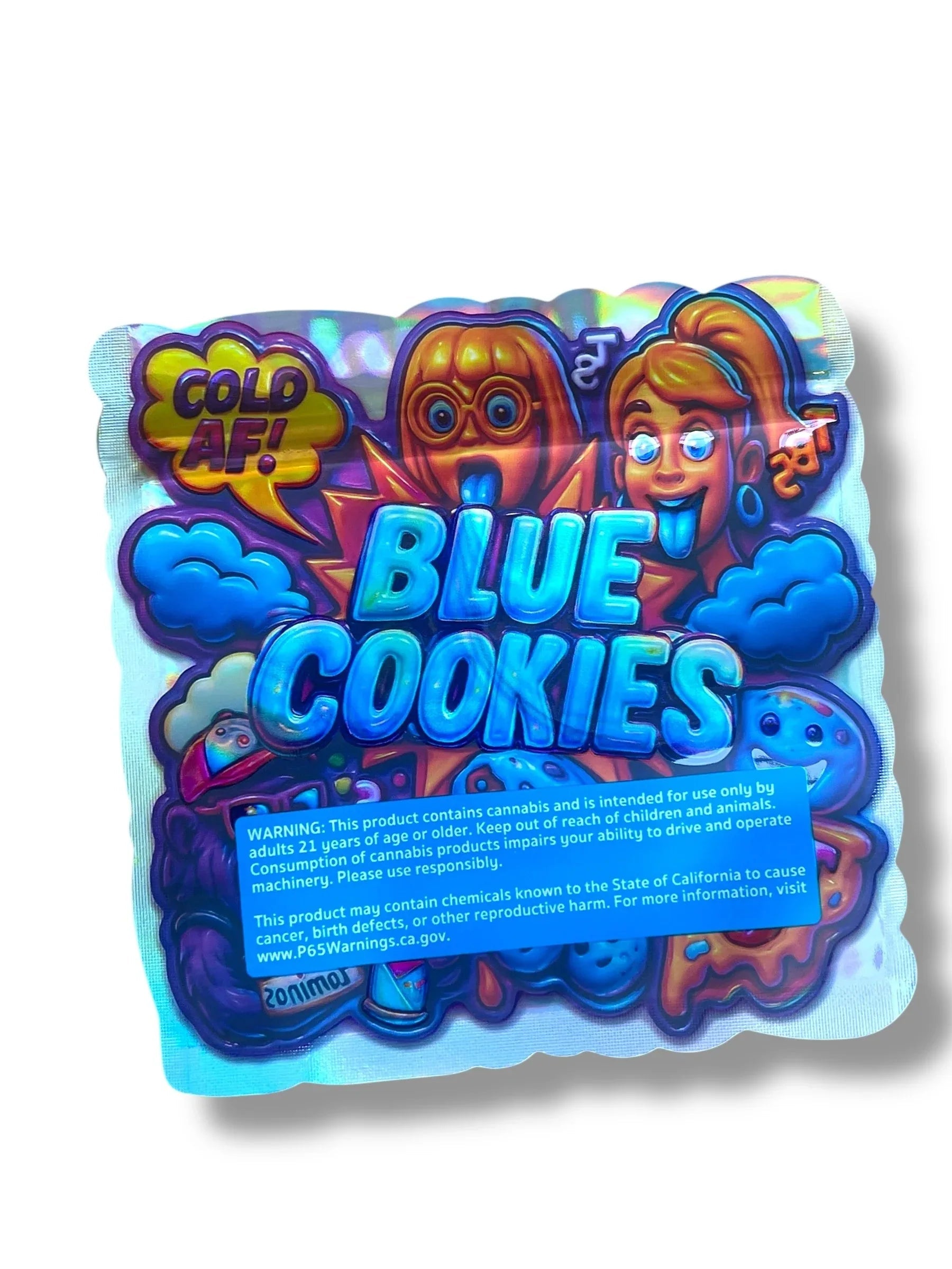 Blue Cookies Mylar Bag 3.5g shape bags - Black Unicorn Hub