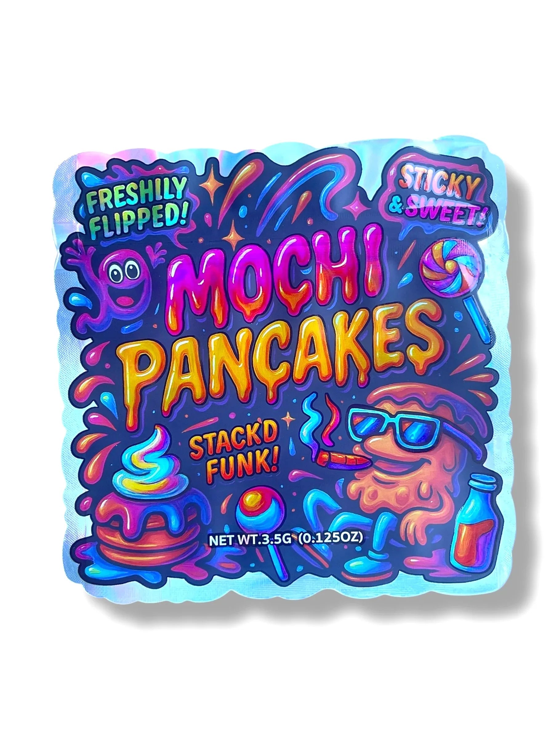 Mochi Pancakes Mylar Bag 3.5g shape bags - Black Unicorn Hub
