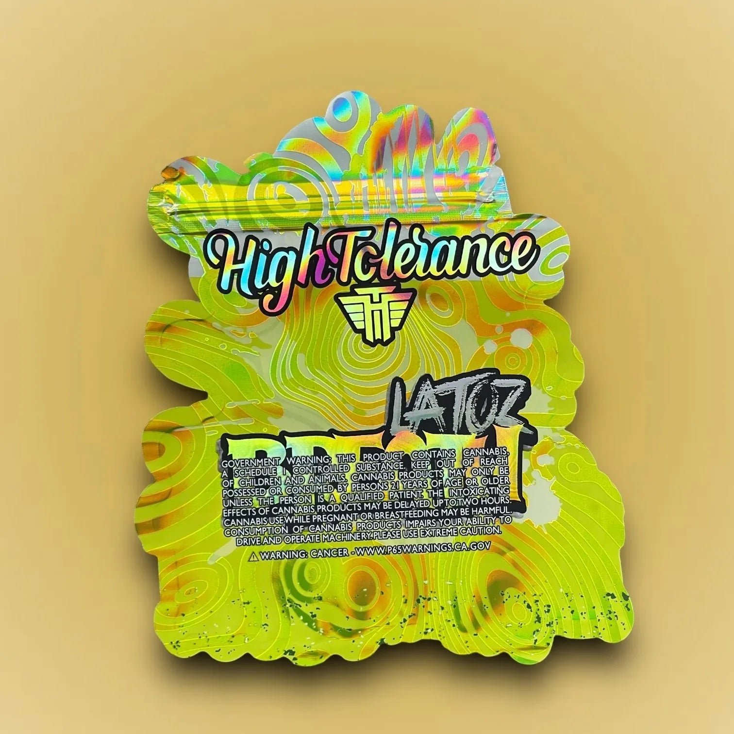 High Tolerance Latos Breath 3.5g Mylar Bag Holographic - Black Unicorn Hub