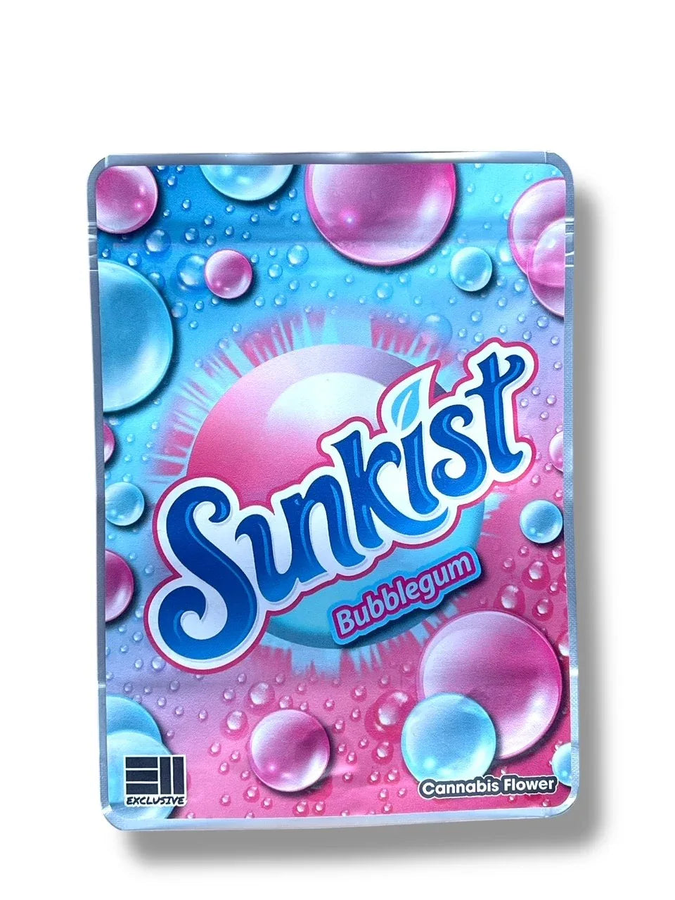Sunkist Bubblegum Combo Sticker Mylar Bags | 16oz, 1oz & 3.5g - Black Unicorn Hub