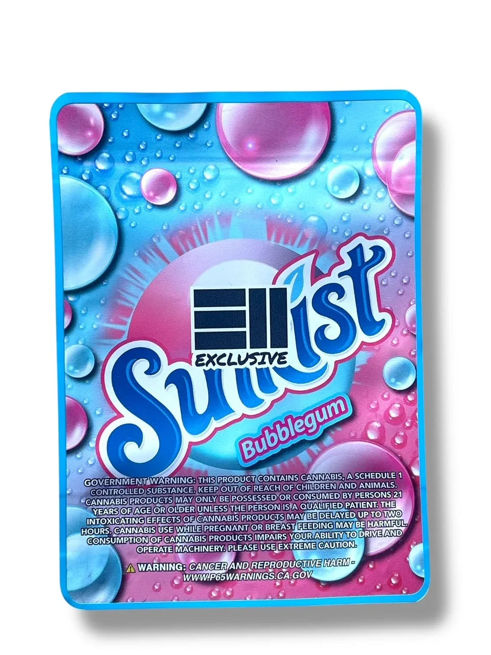 Sunkist Bubblegum Combo Sticker Mylar Bags | 16oz, 1oz & 3.5g - Black Unicorn Hub