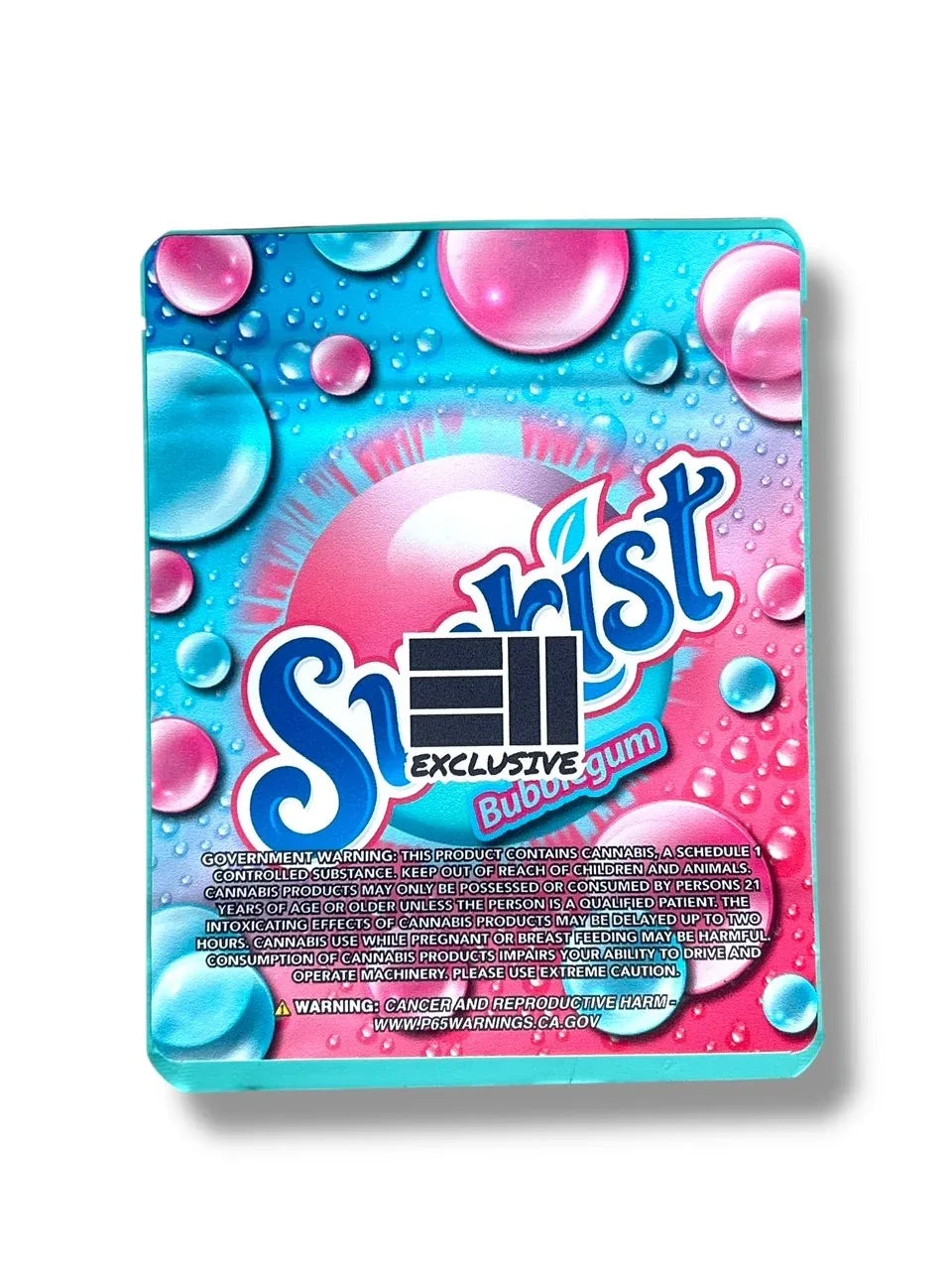 Sunkist Bubblegum Combo Sticker Mylar Bags | 16oz, 1oz & 3.5g - Black Unicorn Hub