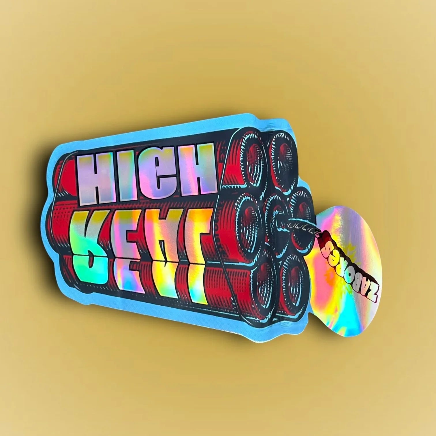 Real High Zabores 3.5g Mylar Bag Holographic - Black Unicorn Hub