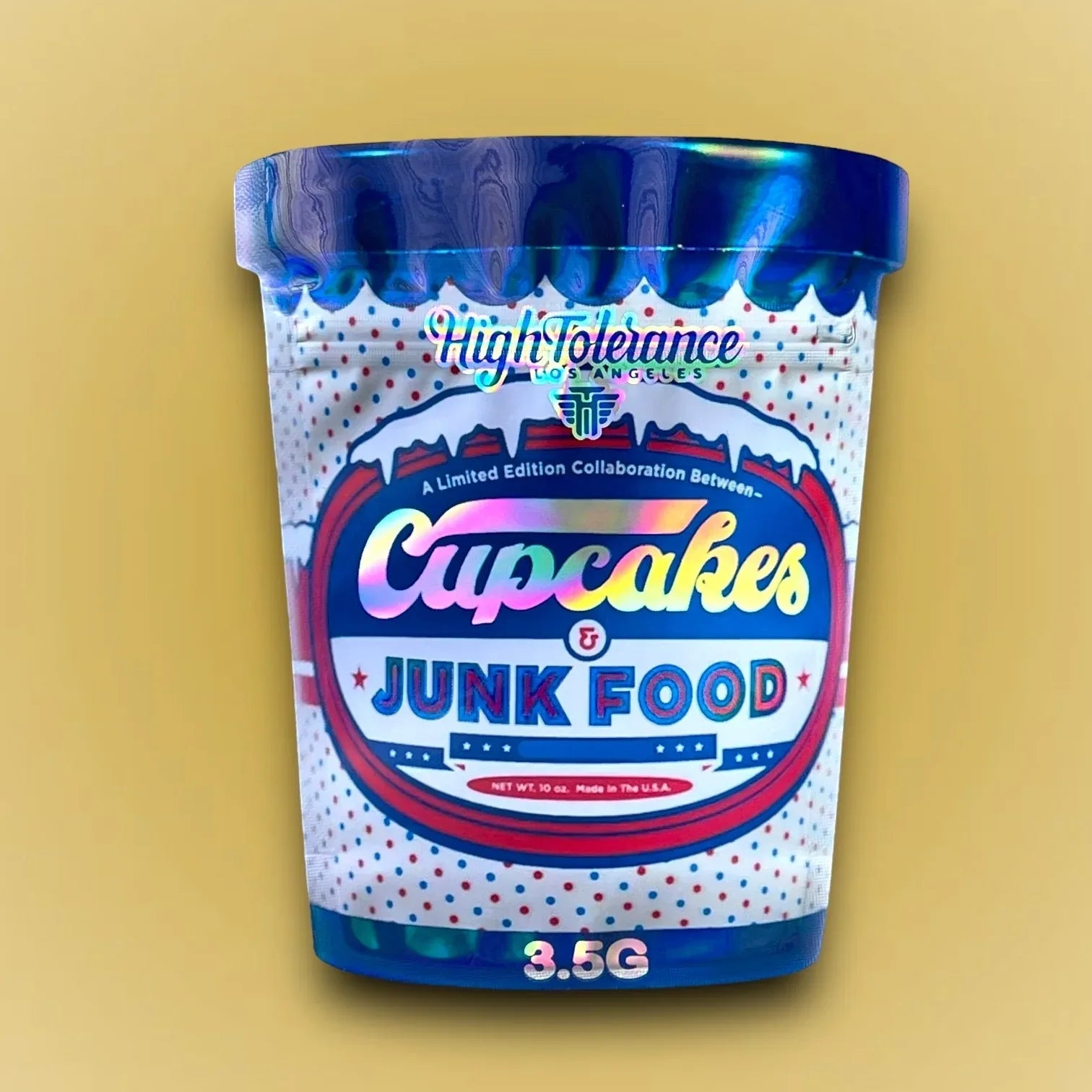 Lato Pop Cupcakes Junk Food 3.5g Mylar Bag Holographic High Tolerance - Black Unicorn Hub