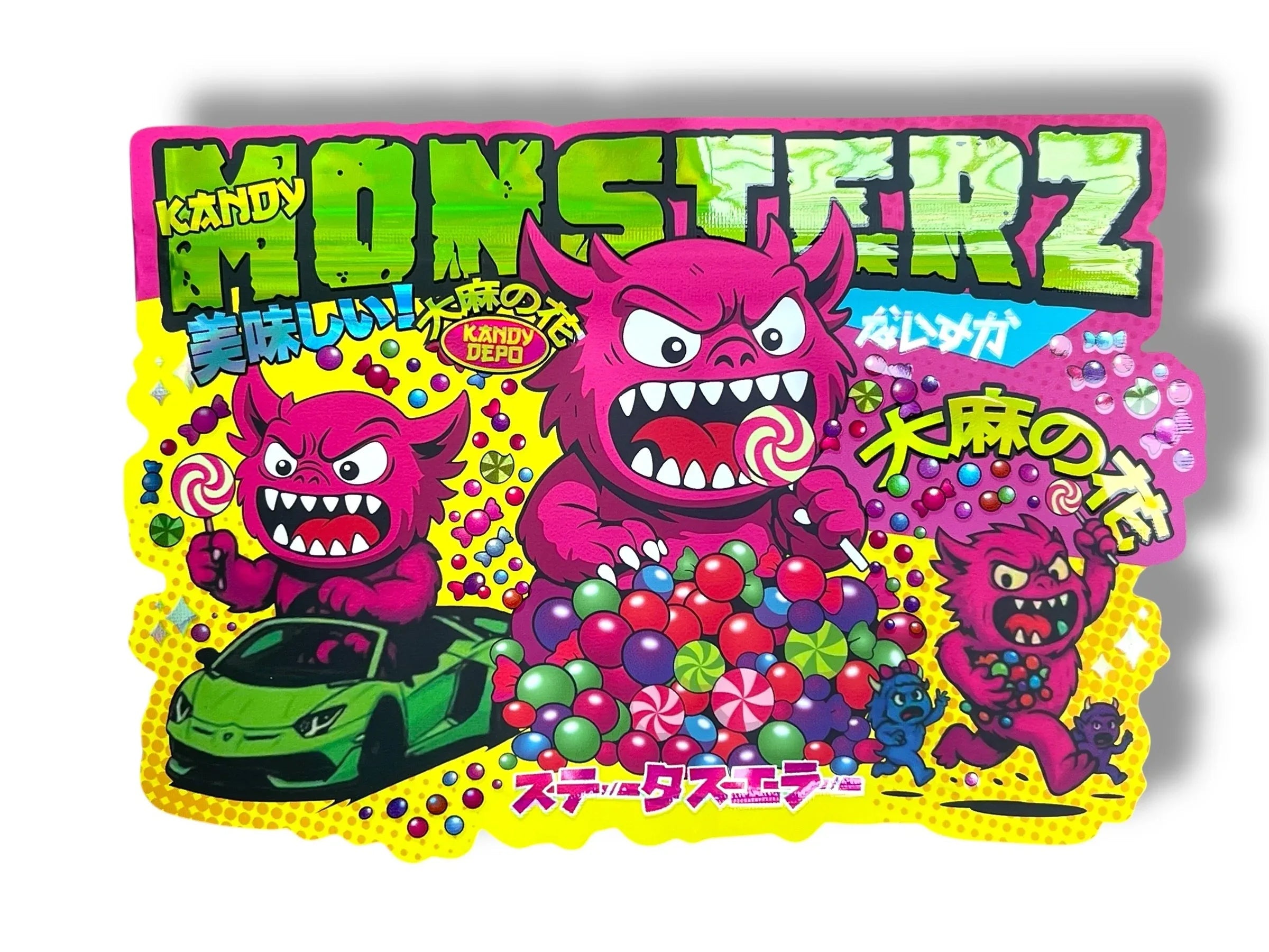 Kandy Monsterz 3.5g Mylar Bag- Packaging Only - Black Unicorn Hub