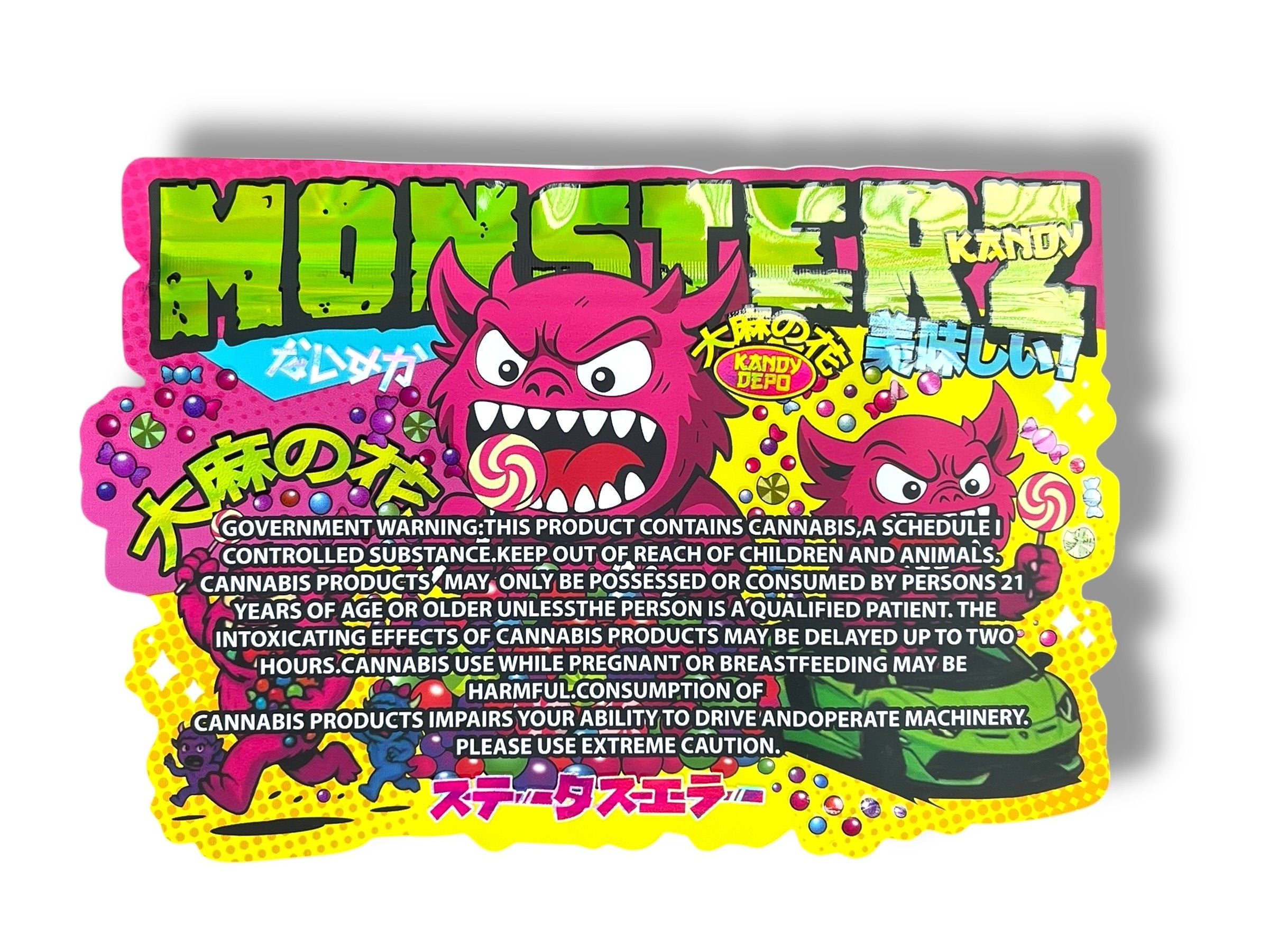Kandy Monsterz 3.5g Mylar Bag- Packaging Only