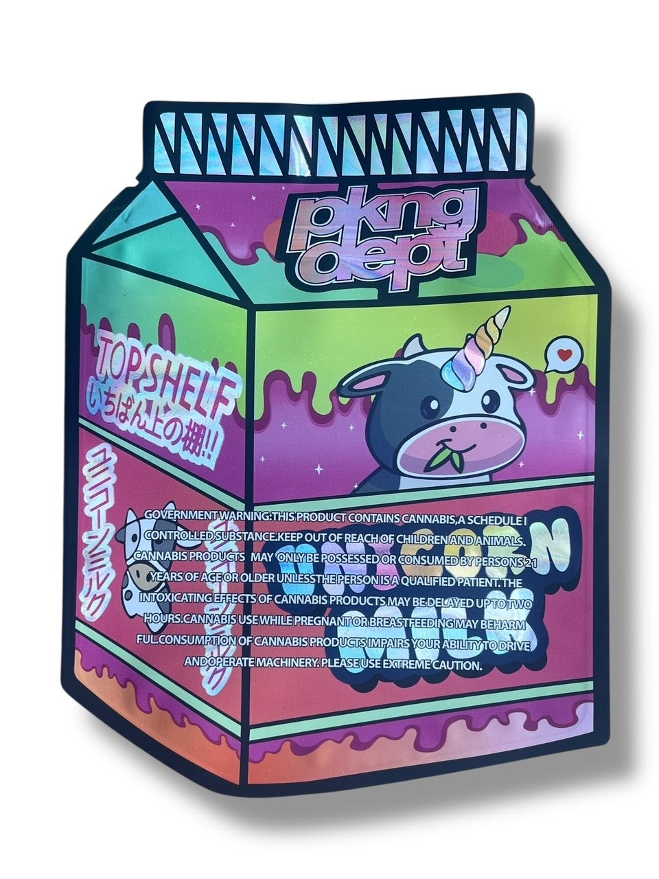 Unicorn Milk Mylar Bag- Packaging Only