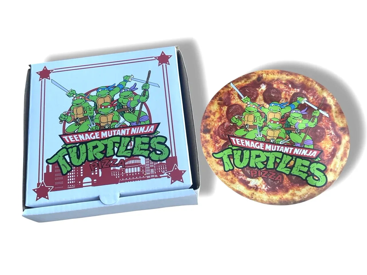 Ninja Turtles Pizza Box Mylar Bags with Boxes 3.5g Box Packaging - Black Unicorn Hub