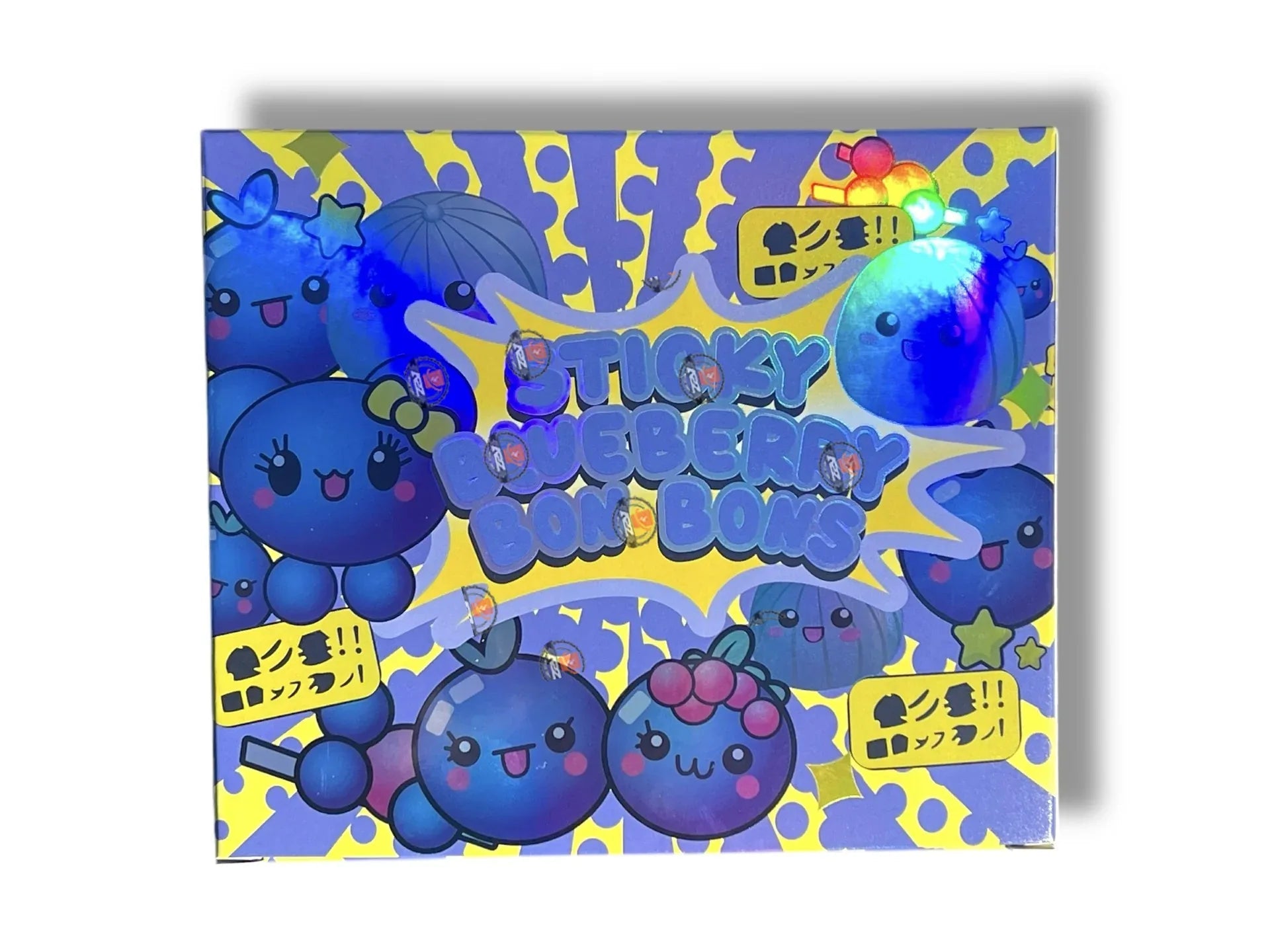 Kandy Depo Sticky Blueberry Bon Bons Mylar Bags with Boxes 3.5g Box Packaging Holographic - Black Unicorn Hub