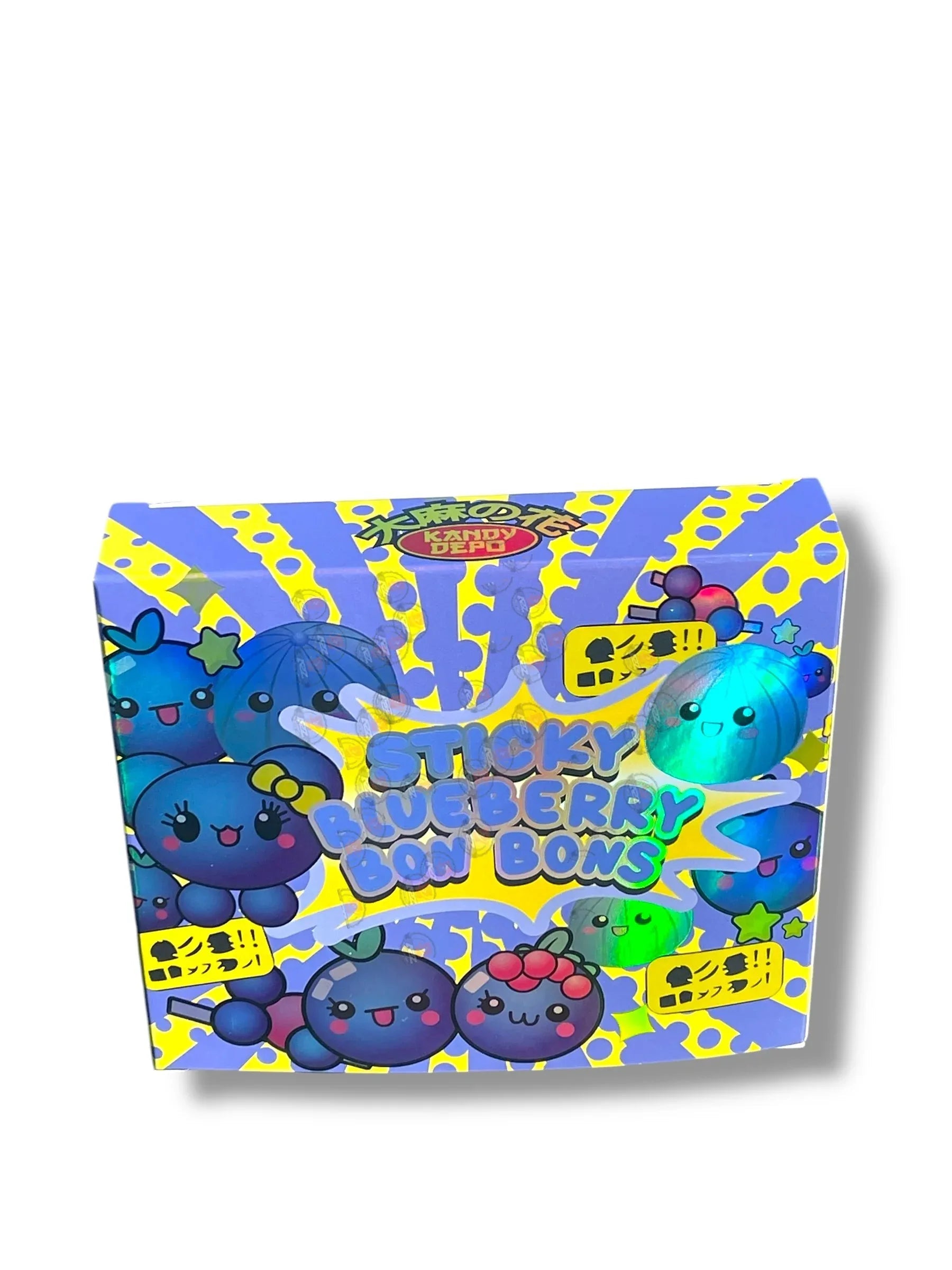Kandy Depo Sticky Blueberry Bon Bons Mylar Bags with Boxes 3.5g Box Packaging Holographic - Black Unicorn Hub