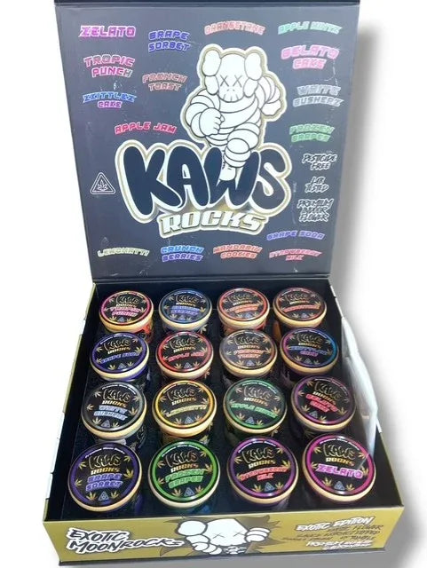 Kawz Exotic Edition Moon Rocks 1oz Glass Jars - Varity Pack 16 Strains in box Empty Jars - Black Unicorn Hub