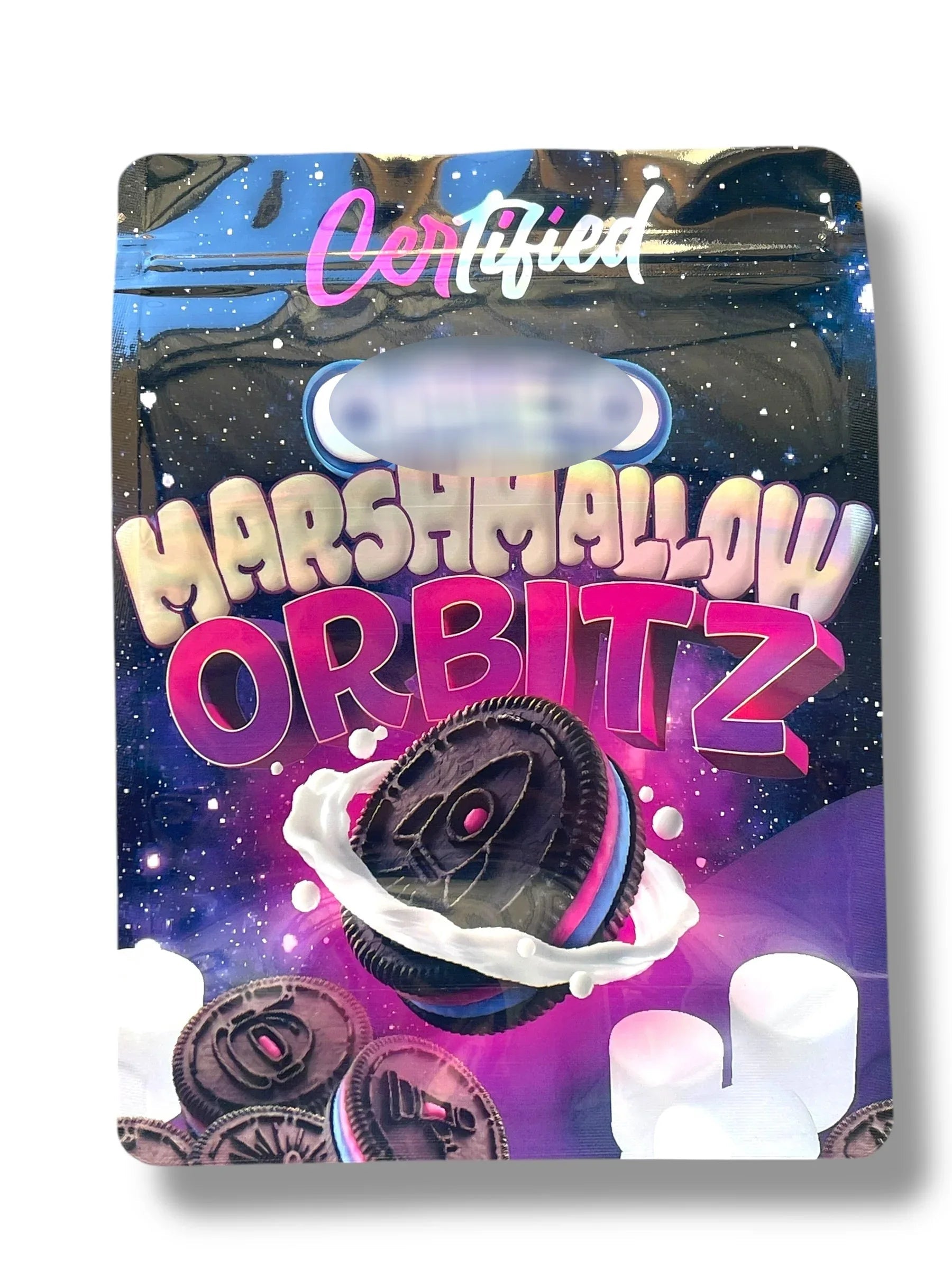 Marshmallow Orbitz 1OZ 28G Mylar Bag (50 Count) - Black Unicorn Hub
