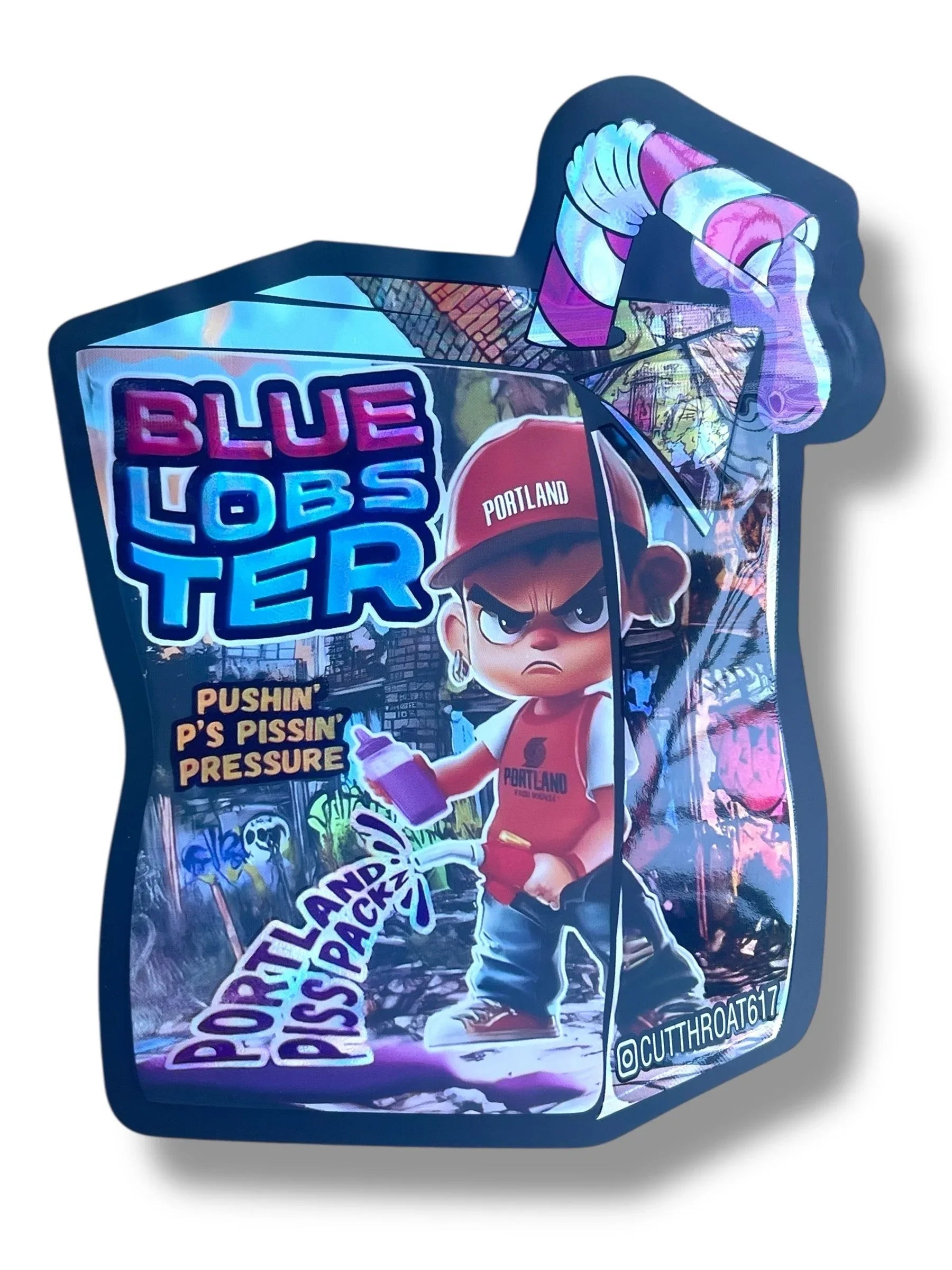 Blue Lobster Portland Piss Packz 3.5g Mylar Bag- Packaging Only Juice box - Black Unicorn Hub