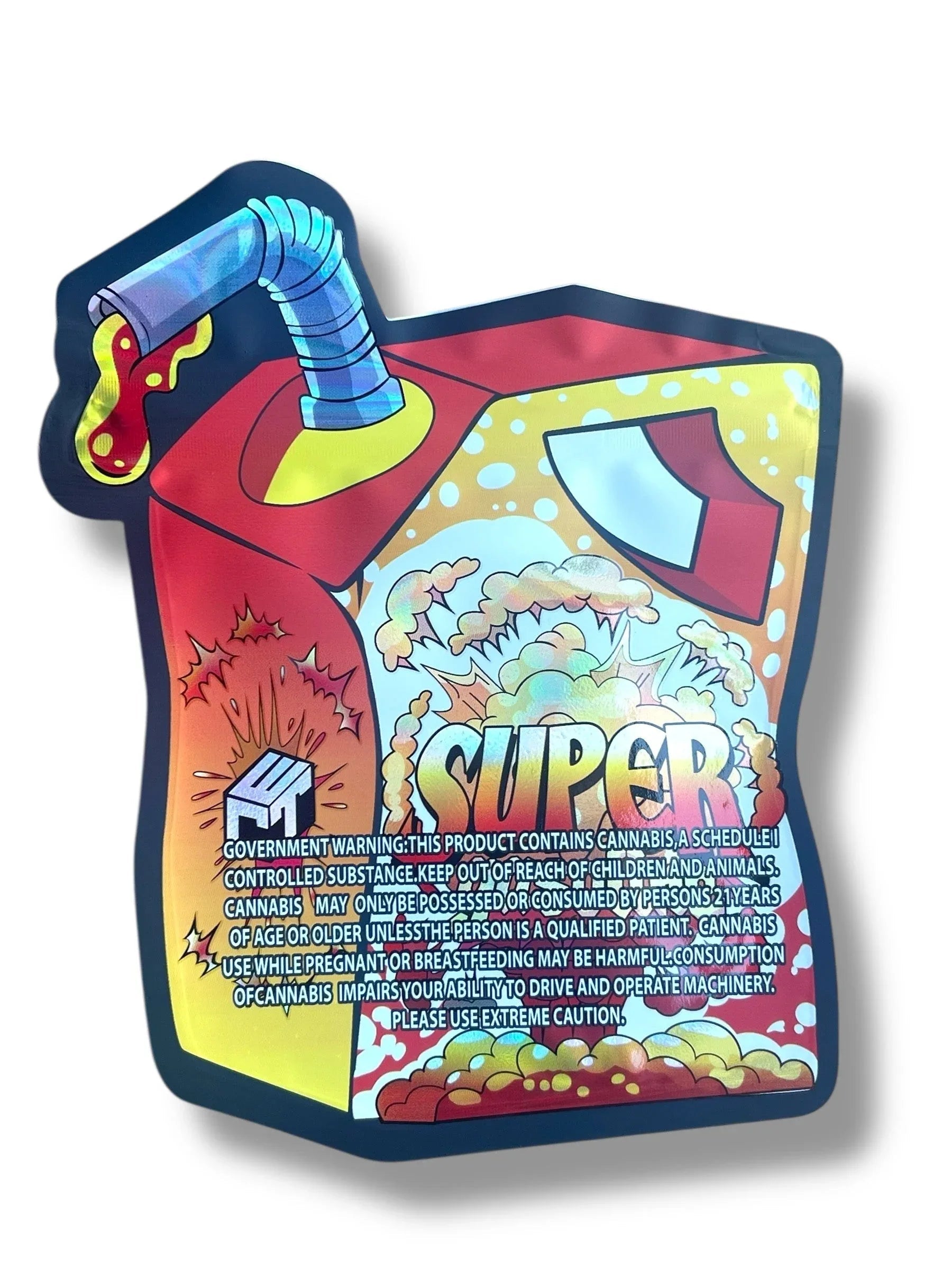 Super Gasoline 3.5g Mylar Bag- Packaging Only Juice box - Black Unicorn Hub