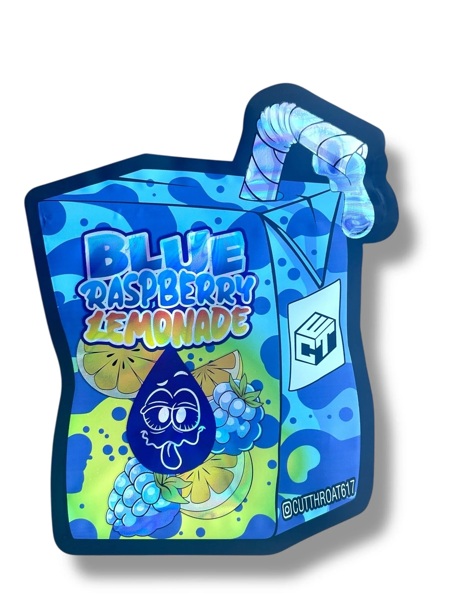 Blue Raspberry Lemonade 3.5g Mylar Bag- Packaging Only Juice box - Black Unicorn Hub