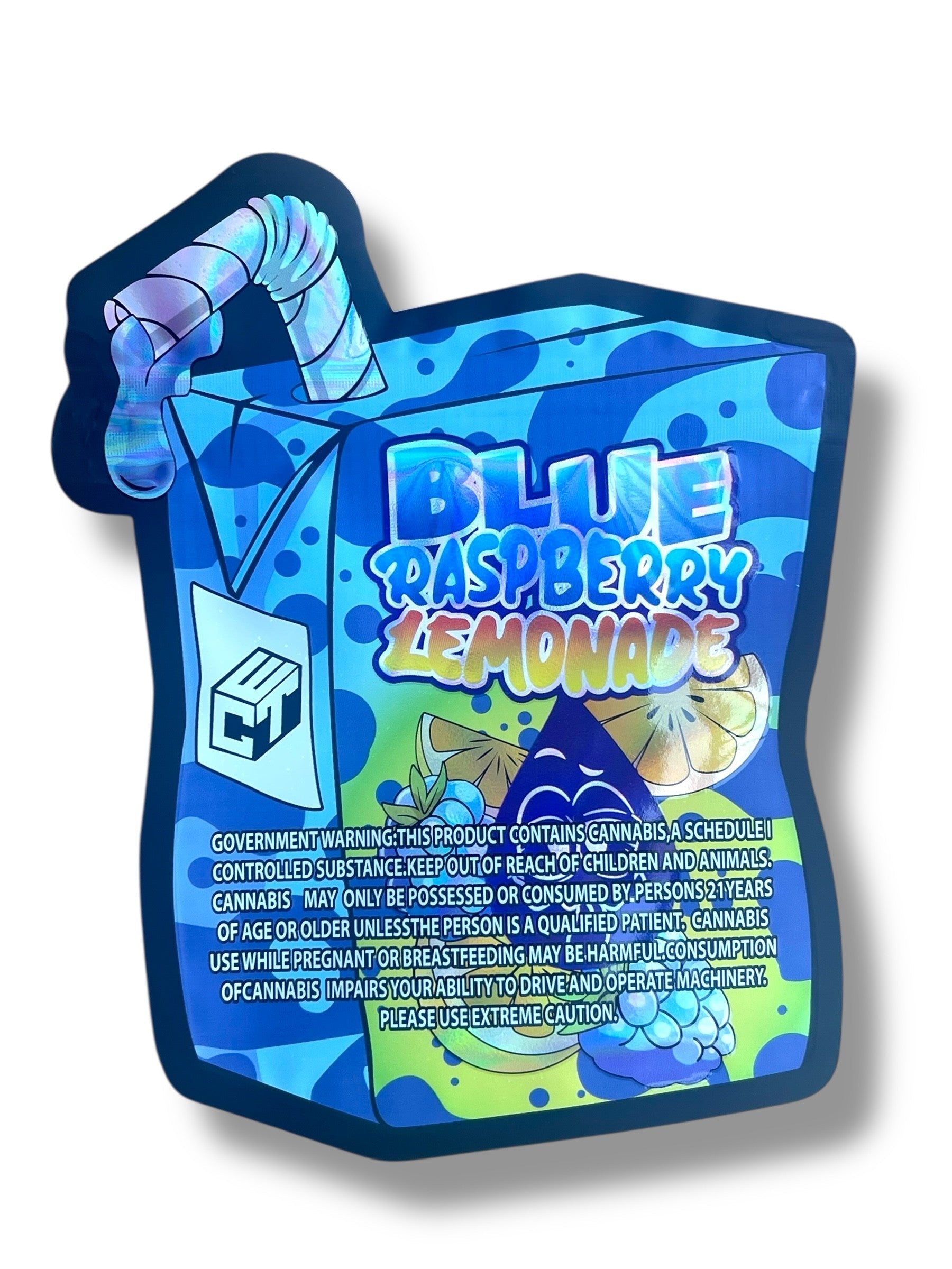 Blue Raspberry Lemonade 3.5g Mylar Bag- Packaging Only Juice box