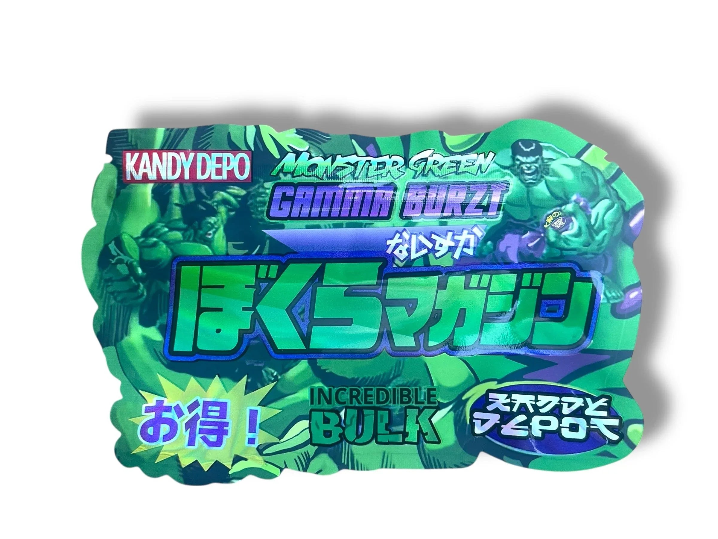 Kandy Depo Monster Green Incredible Bulk 3.5g Mylar Bag- Packaging Only - Black Unicorn Hub