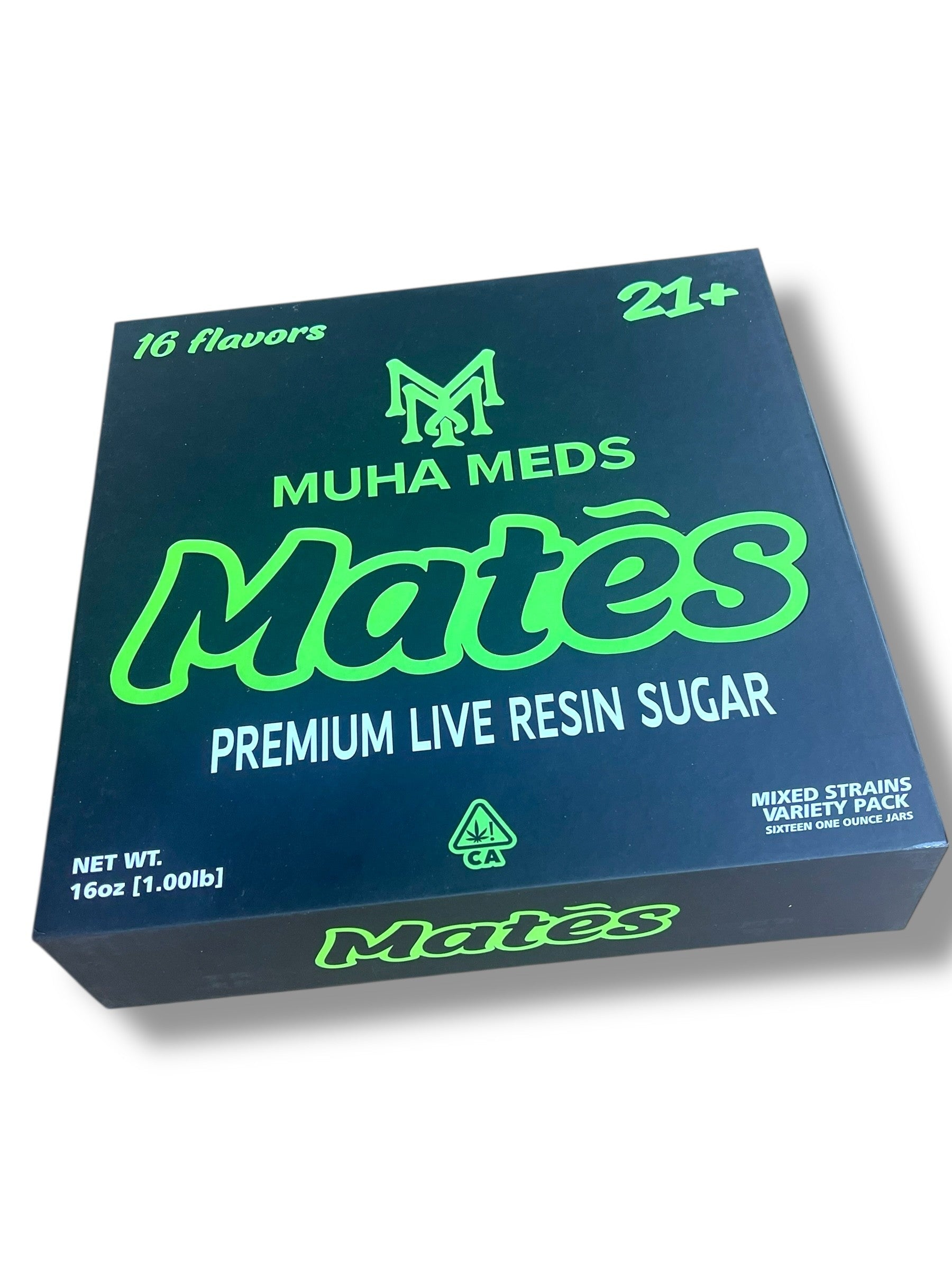 Muha Meds Mates Variety Pack 16-1oz Jars in a box Live Resin