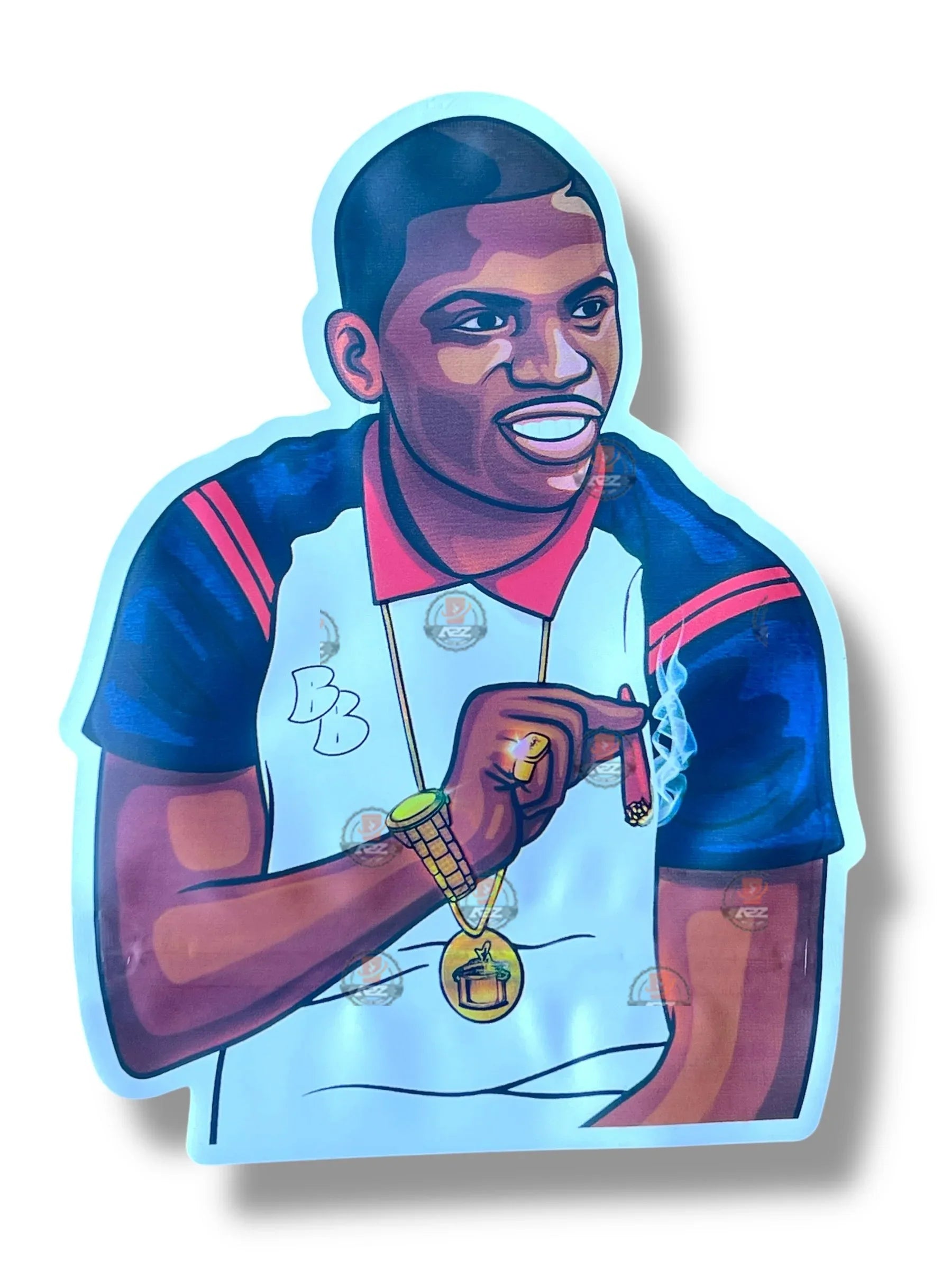 Gumbo Block Boy Mylar Bag 3.5g shape bag - Black Unicorn Hub