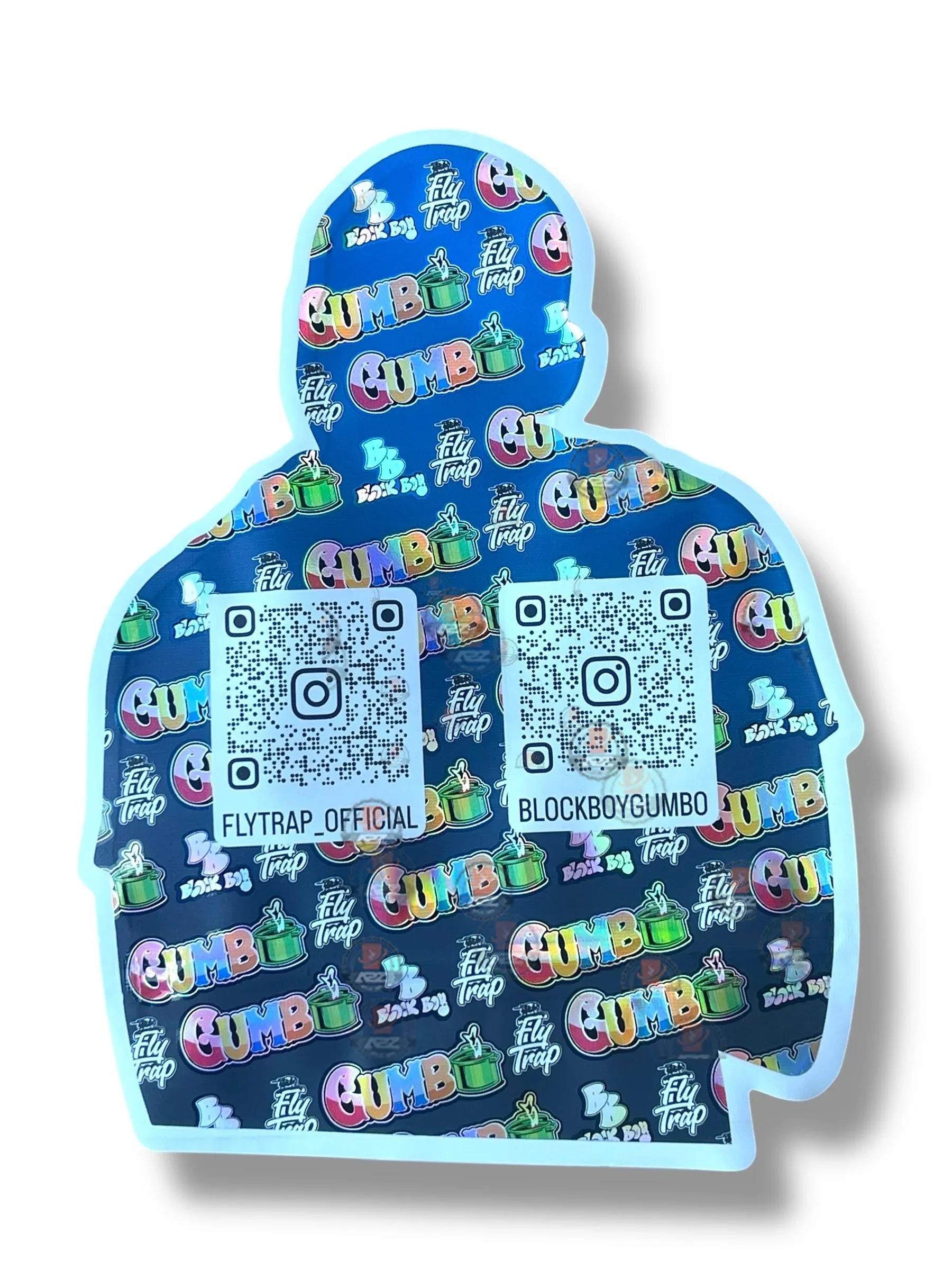 Gumbo Block Boy Mylar Bag 3.5g shape bag - Black Unicorn Hub