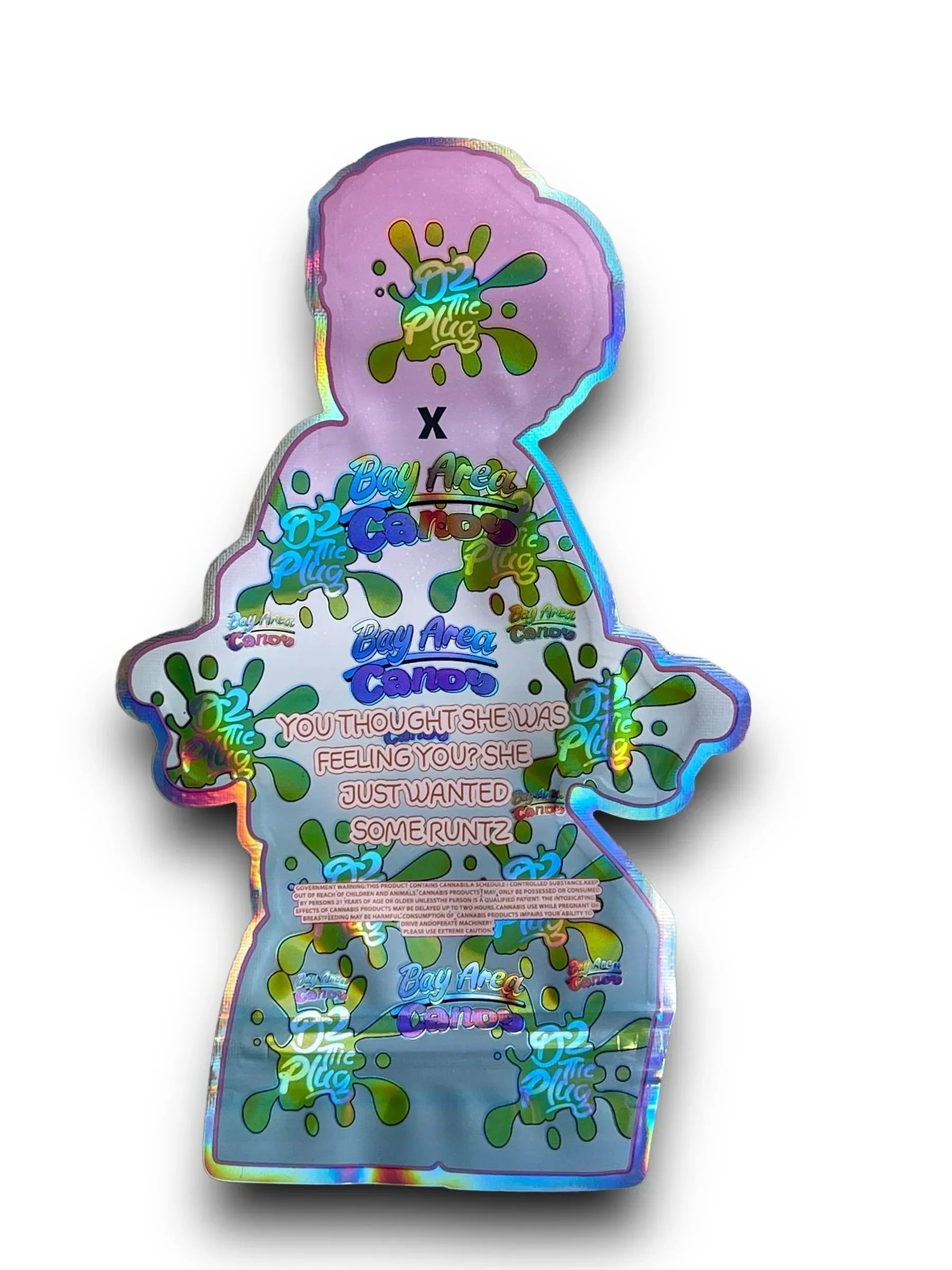 Munch Bay Area Candy 3.5G Mylar Bags Ice Spice Holographic cut out - Black Unicorn Hub