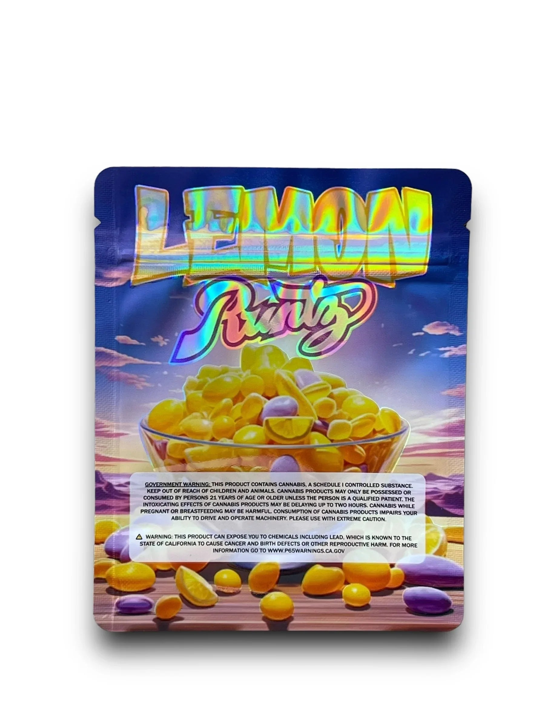 Lemon 3.5G Mylar Bags Holographic - Black Unicorn Hub