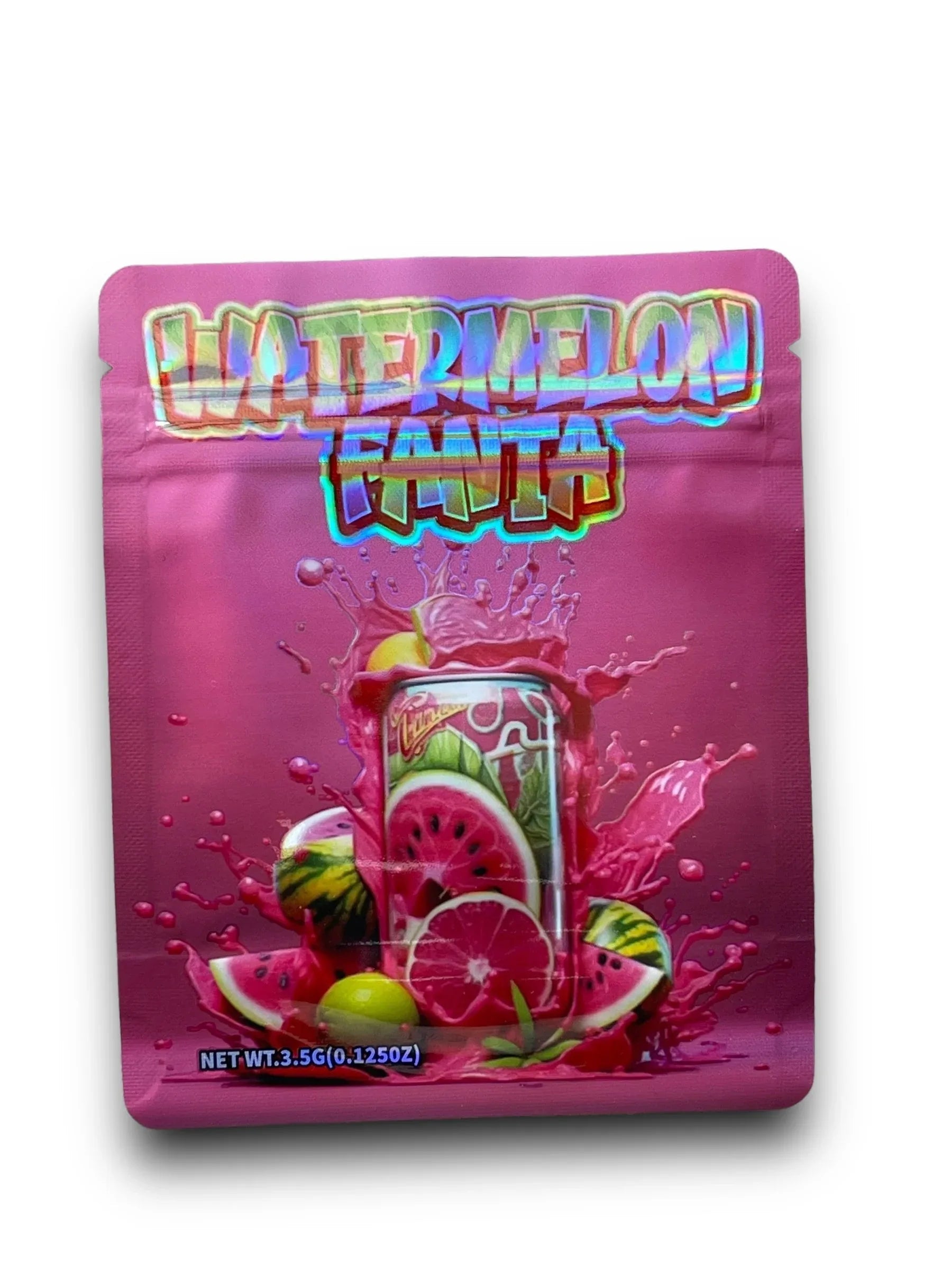Watermelon Fanta 3.5G Mylar Bags Holographic - Black Unicorn Hub