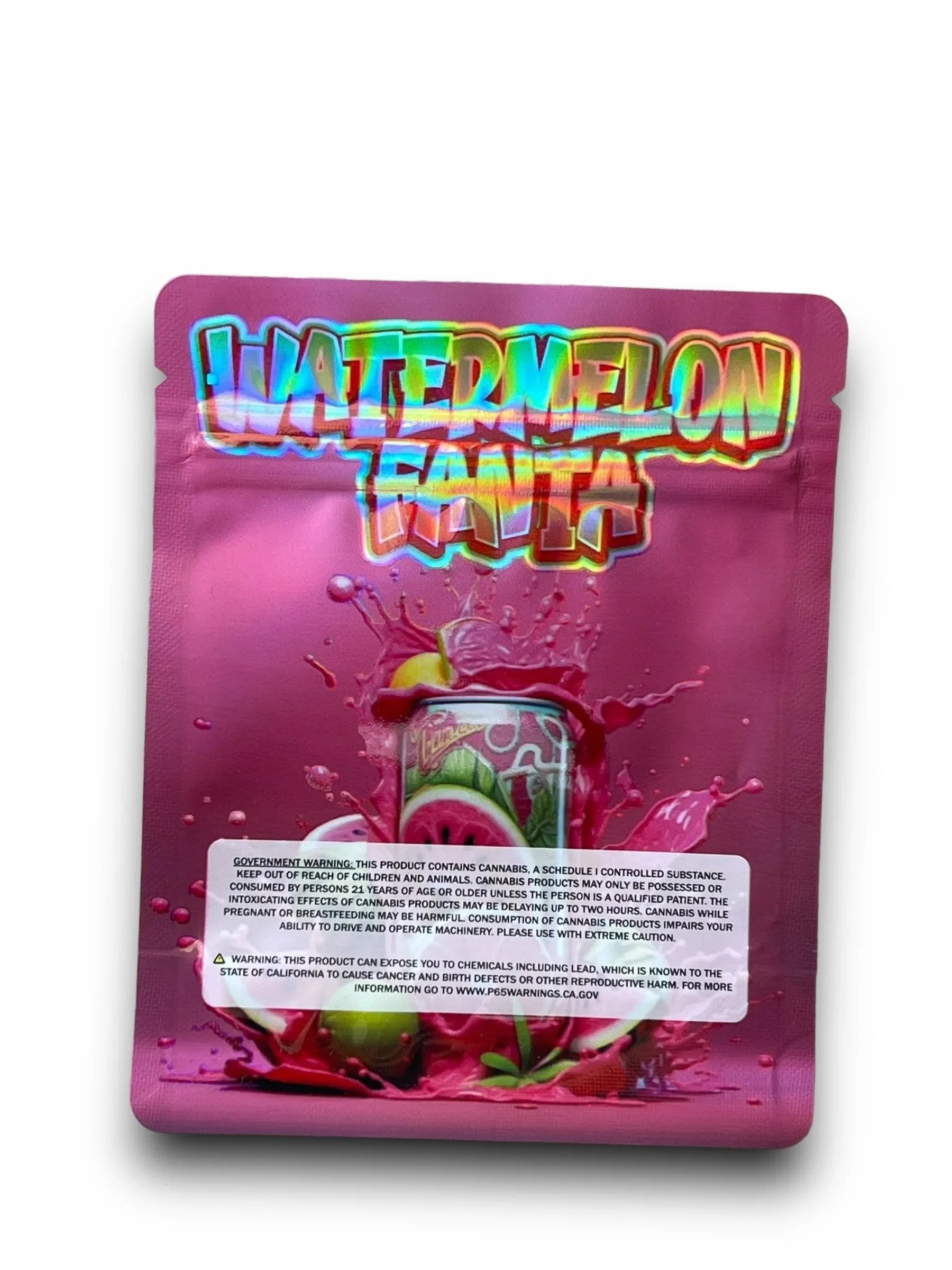 Watermelon Fanta 3.5G Mylar Bags Holographic - Black Unicorn Hub