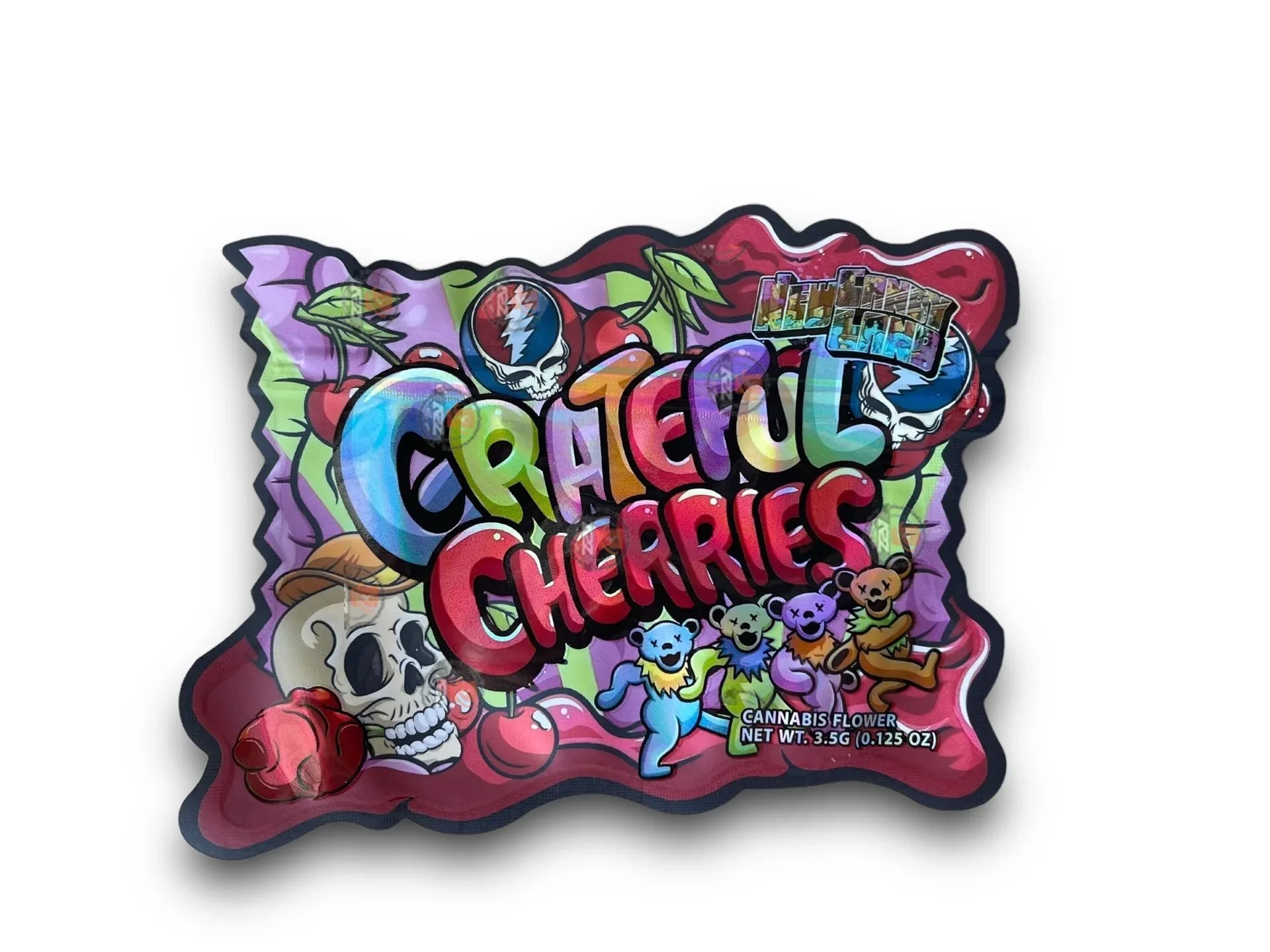 Grateful Cherries 3.5G Mylar Bags Holographic - Black Unicorn Hub