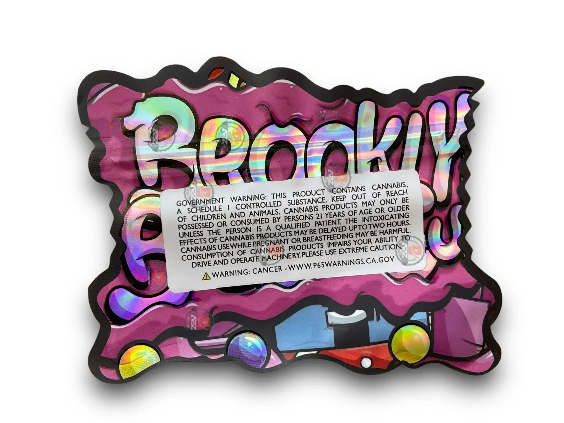 Brooklyn Bubblegum 3.5G Mylar Bags Holographic - Black Unicorn Hub