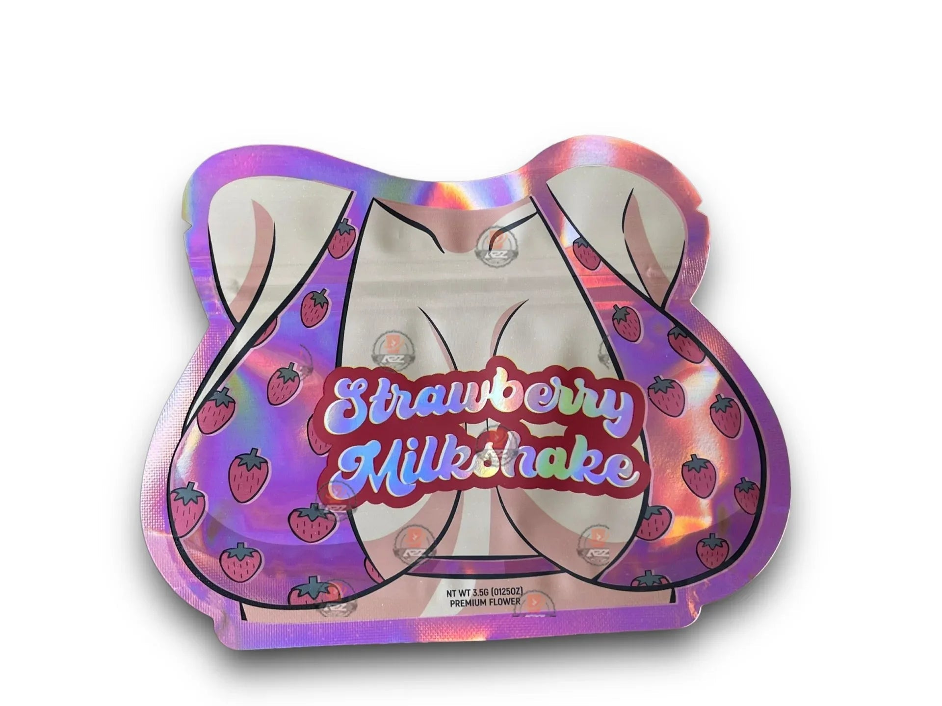 Strawberry Milkshake 3.5G Mylar Bags Holographic cut out - Black Unicorn Hub