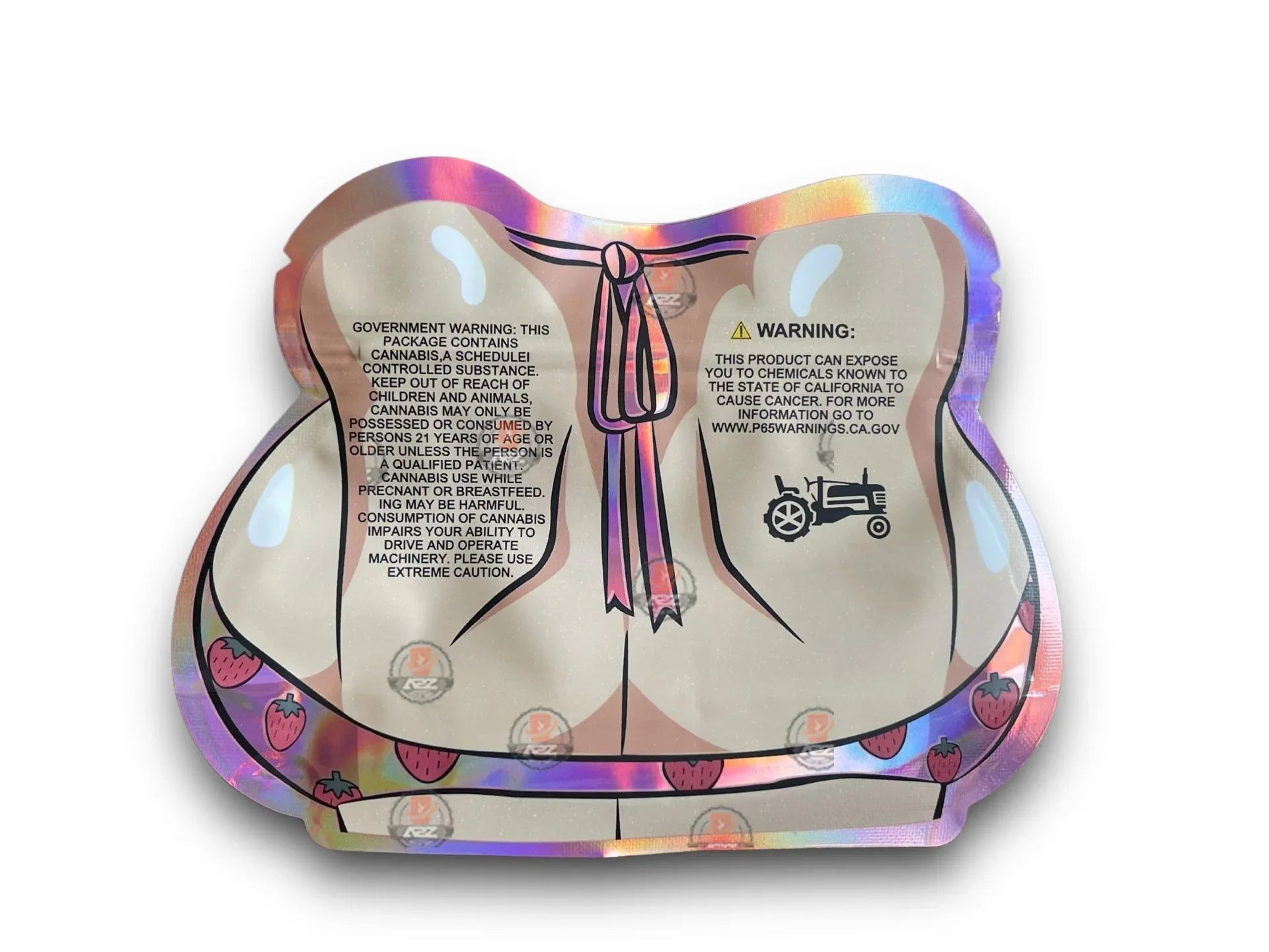 Strawberry Milkshake 3.5G Mylar Bags Holographic cut out - Black Unicorn Hub