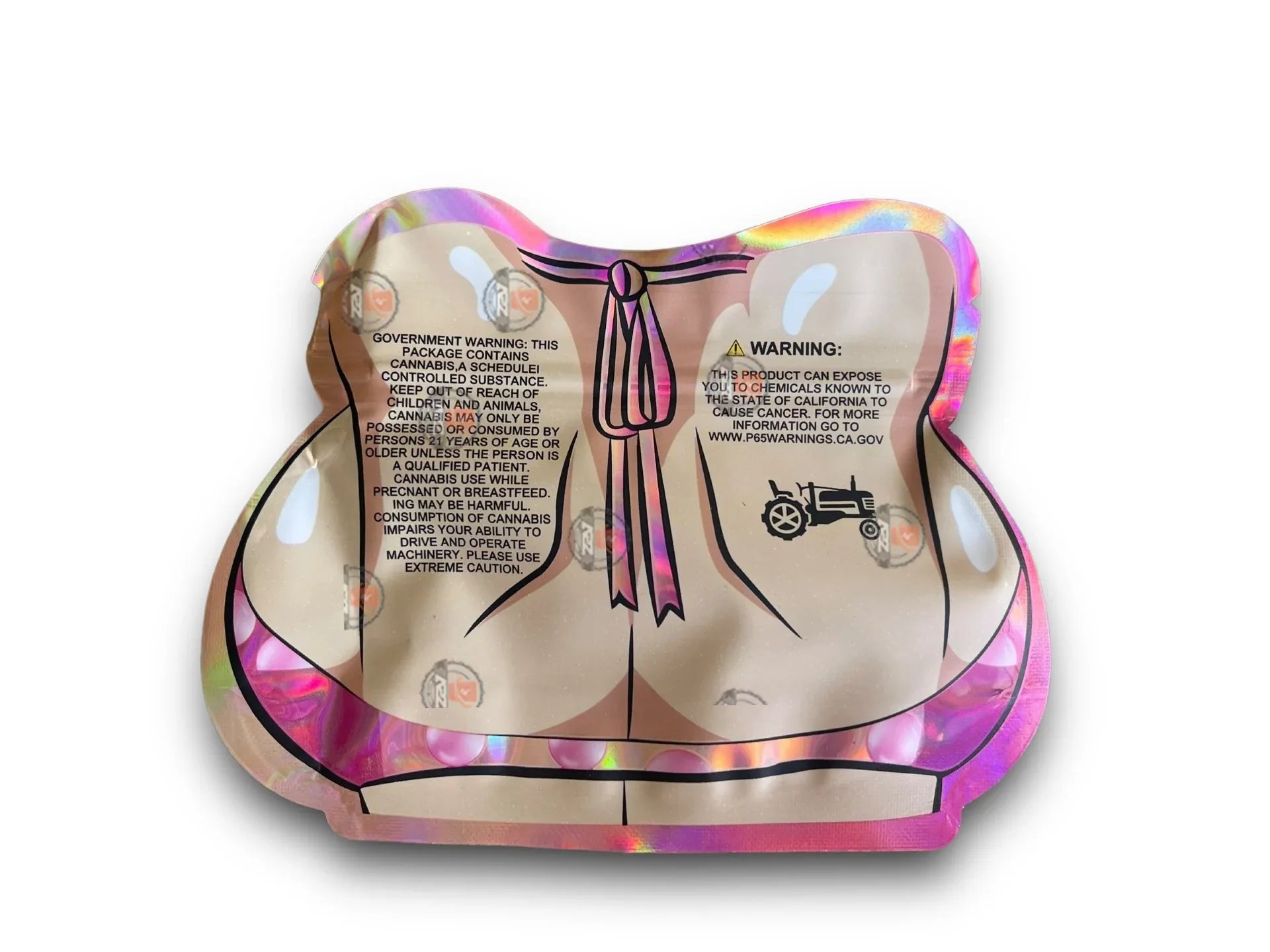 Bubblegum 3.5G Mylar Bags Holographic cut out - Black Unicorn Hub